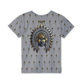 Grey Kids Jersey — Arrow Pattern with Native Chief Graphic