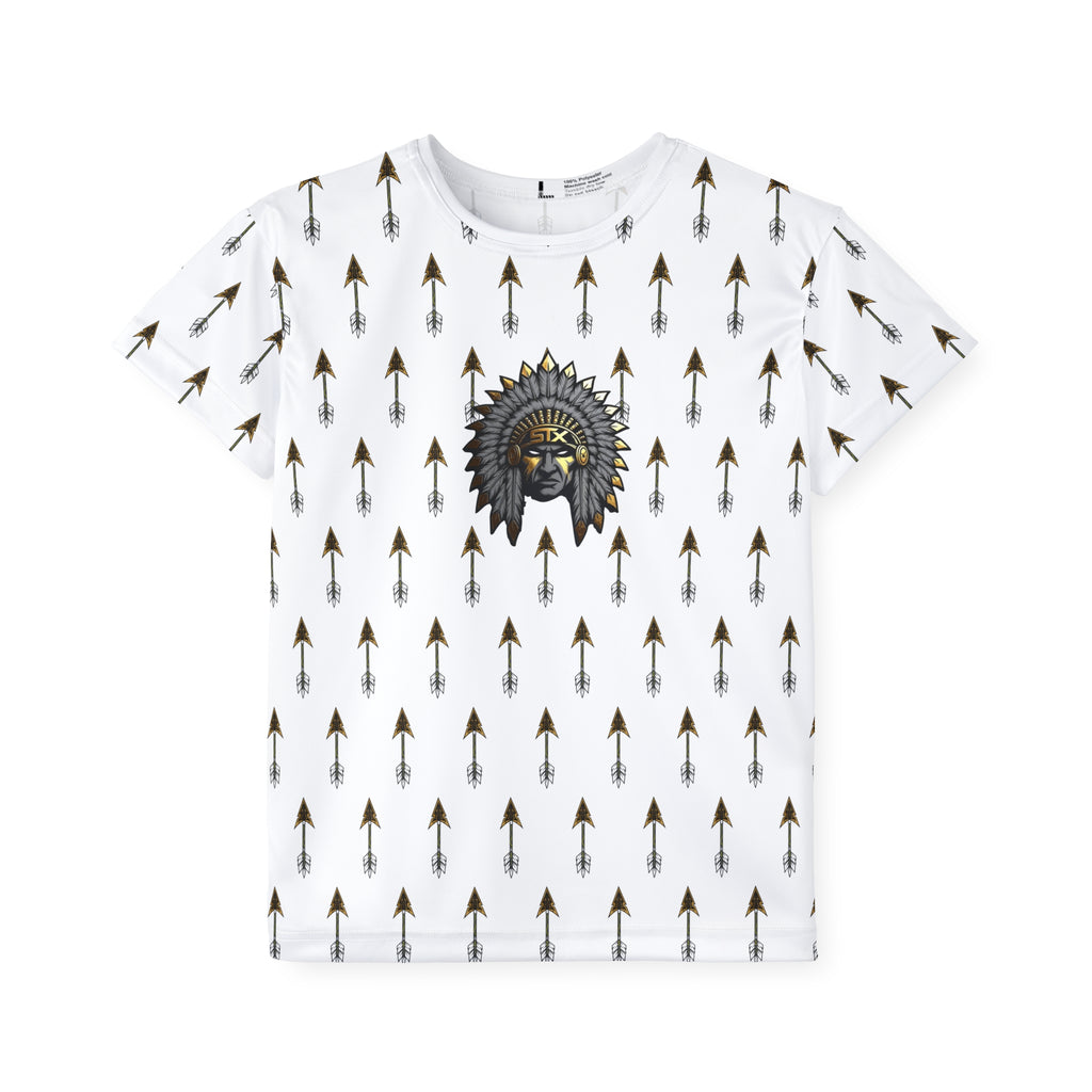 Kids Jersey — Arrow Pattern with Native Chief Graphic