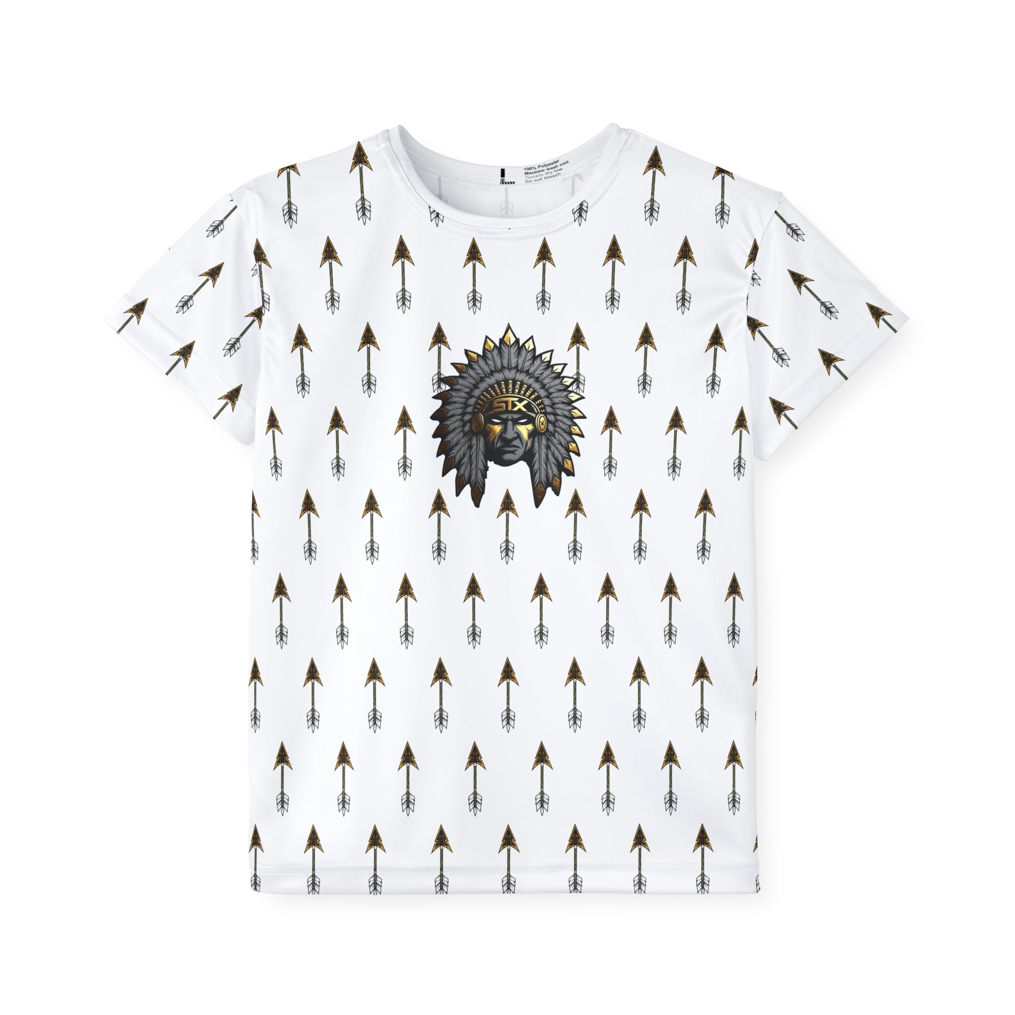 Kids Jersey — Arrow Pattern with Native Chief Graphic