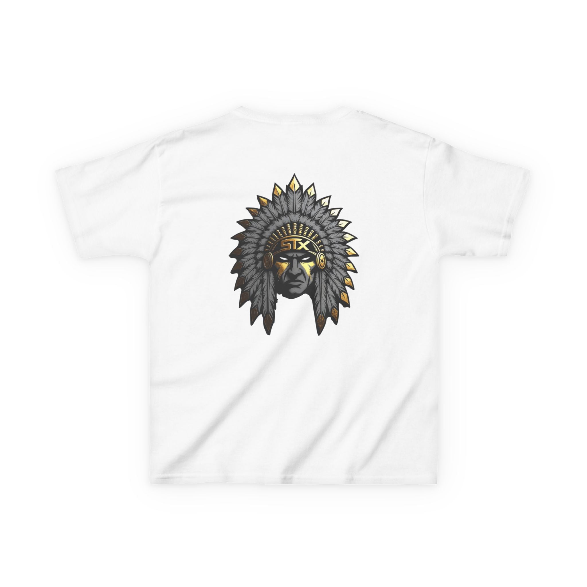 Kids T-Shirt — Golden Native Headdress Graphic