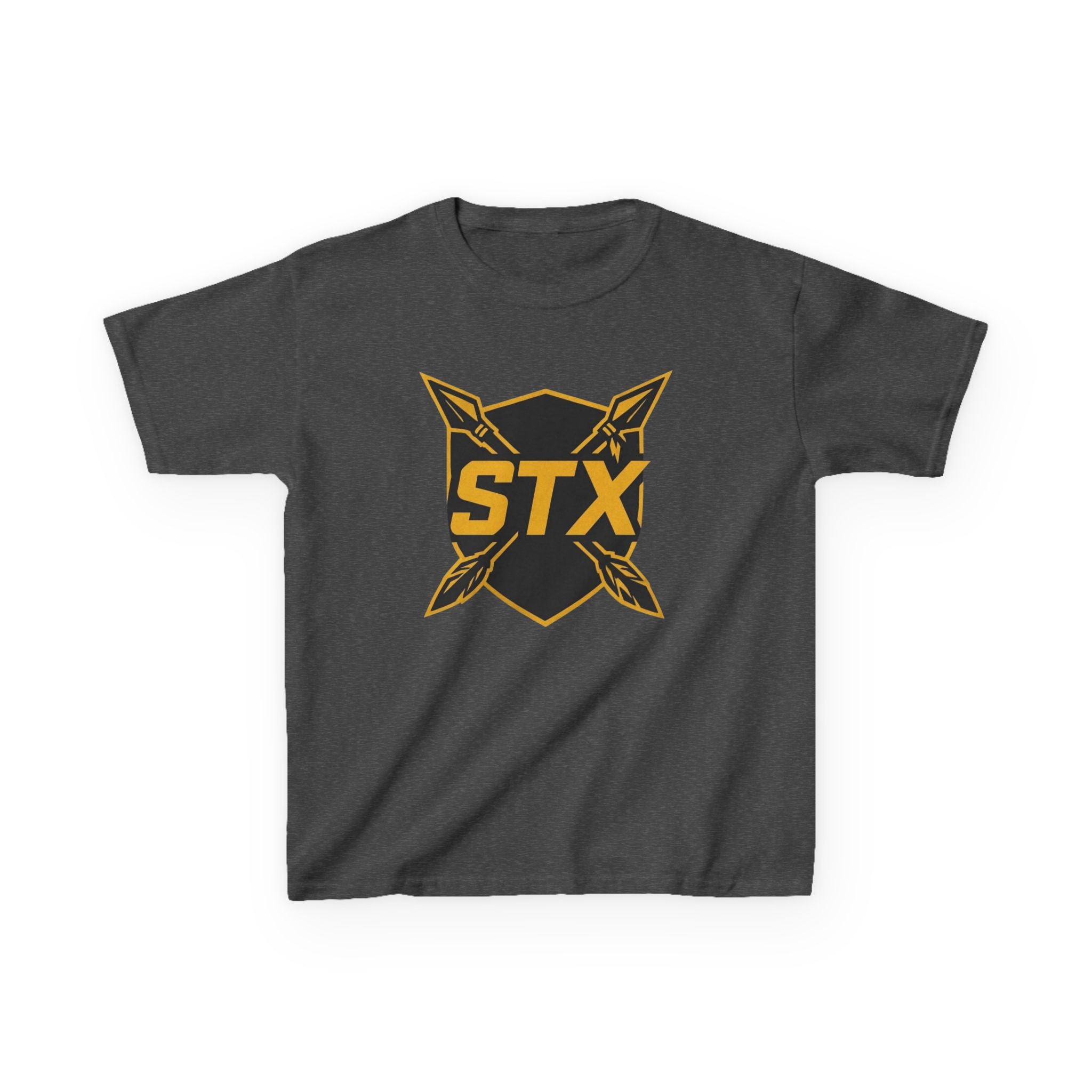 Kids T‑Shirt - STX Shield Logo Youth Tee (Black & Gold)