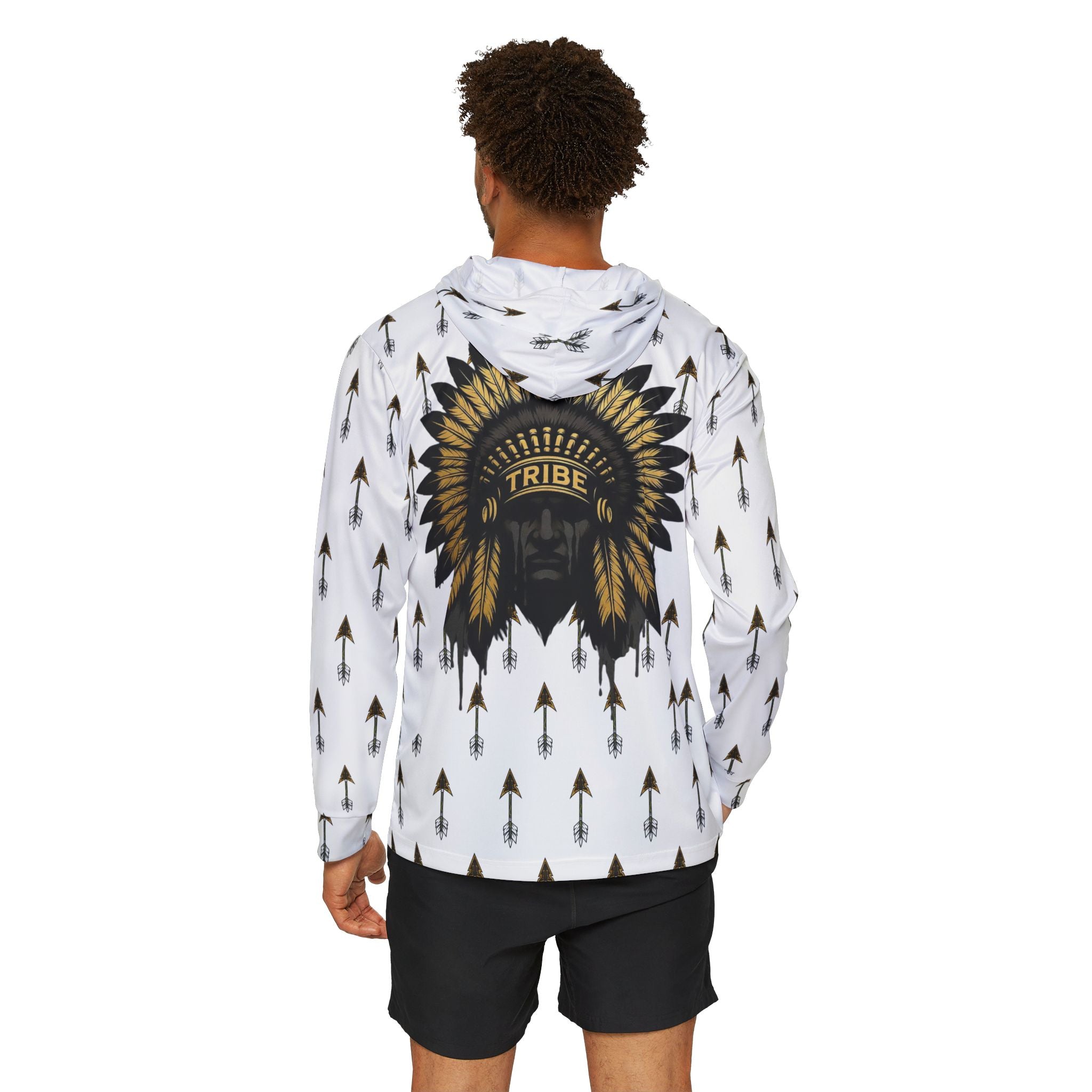 Hoodie — Tribal Headdress Arrow Pattern Sports Warmup Hoodie