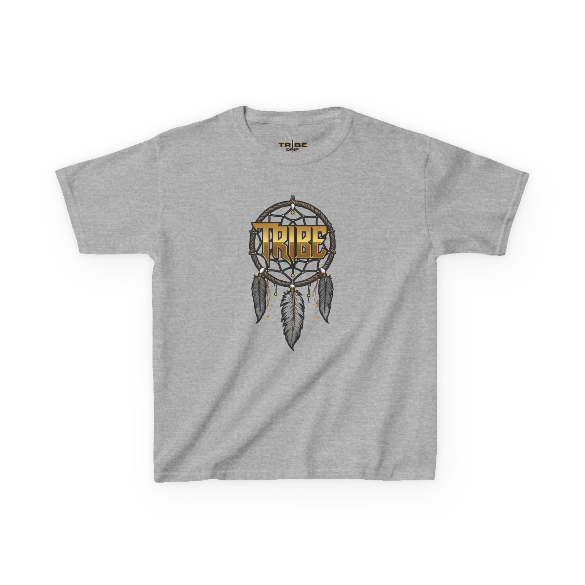 Kids Tee — Dreamcatcher Design with "Tribe" Text