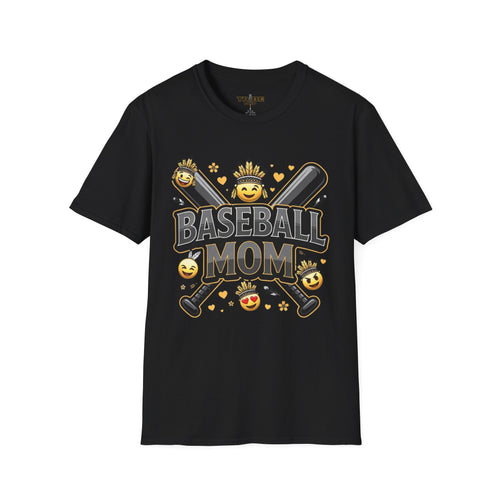 Baseball Emoji --- Mom Softstyle T-Shirt