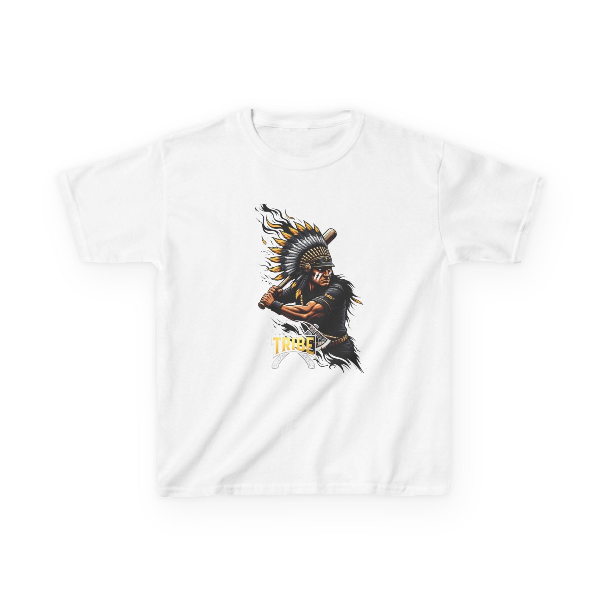 Kids Tee — Fierce Tribal Chief Graphic Shirt