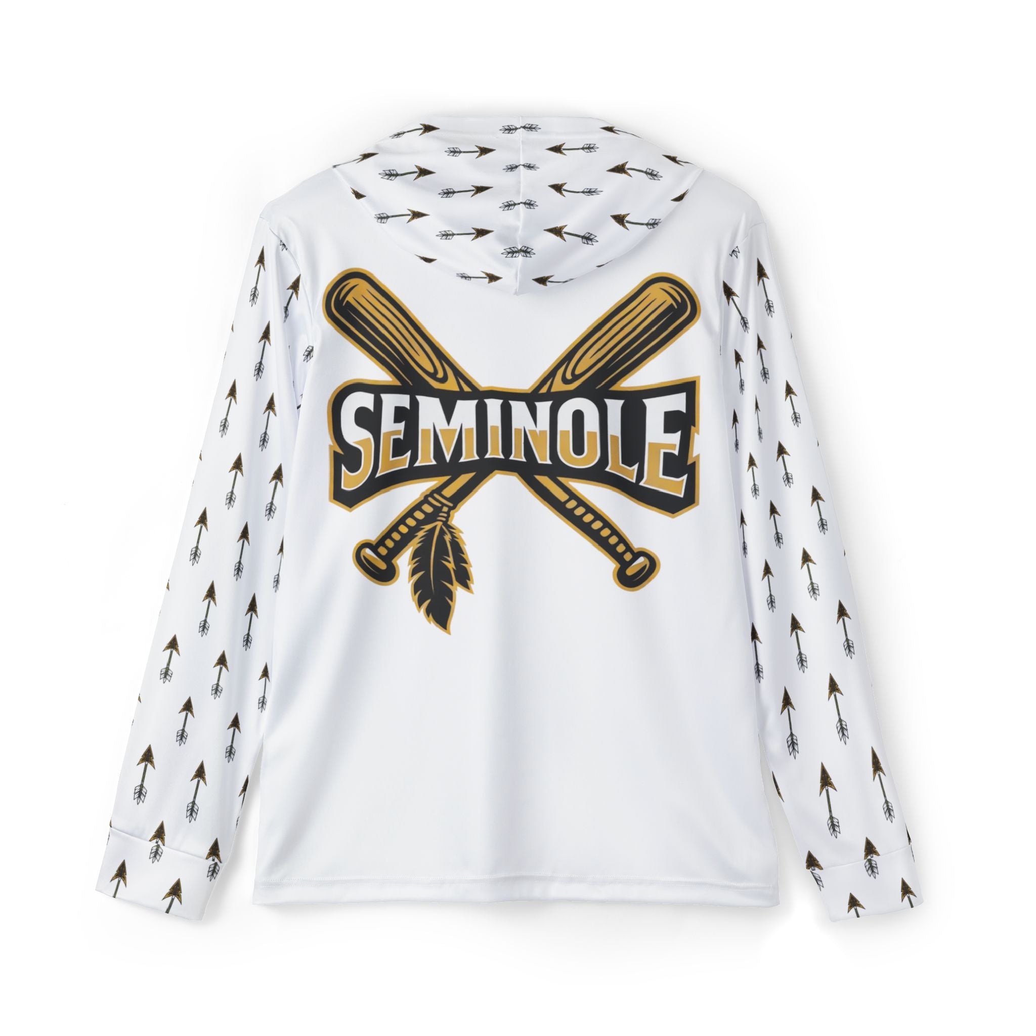 White Seminole Baseball Tribe Sports Warmup Hoodie
