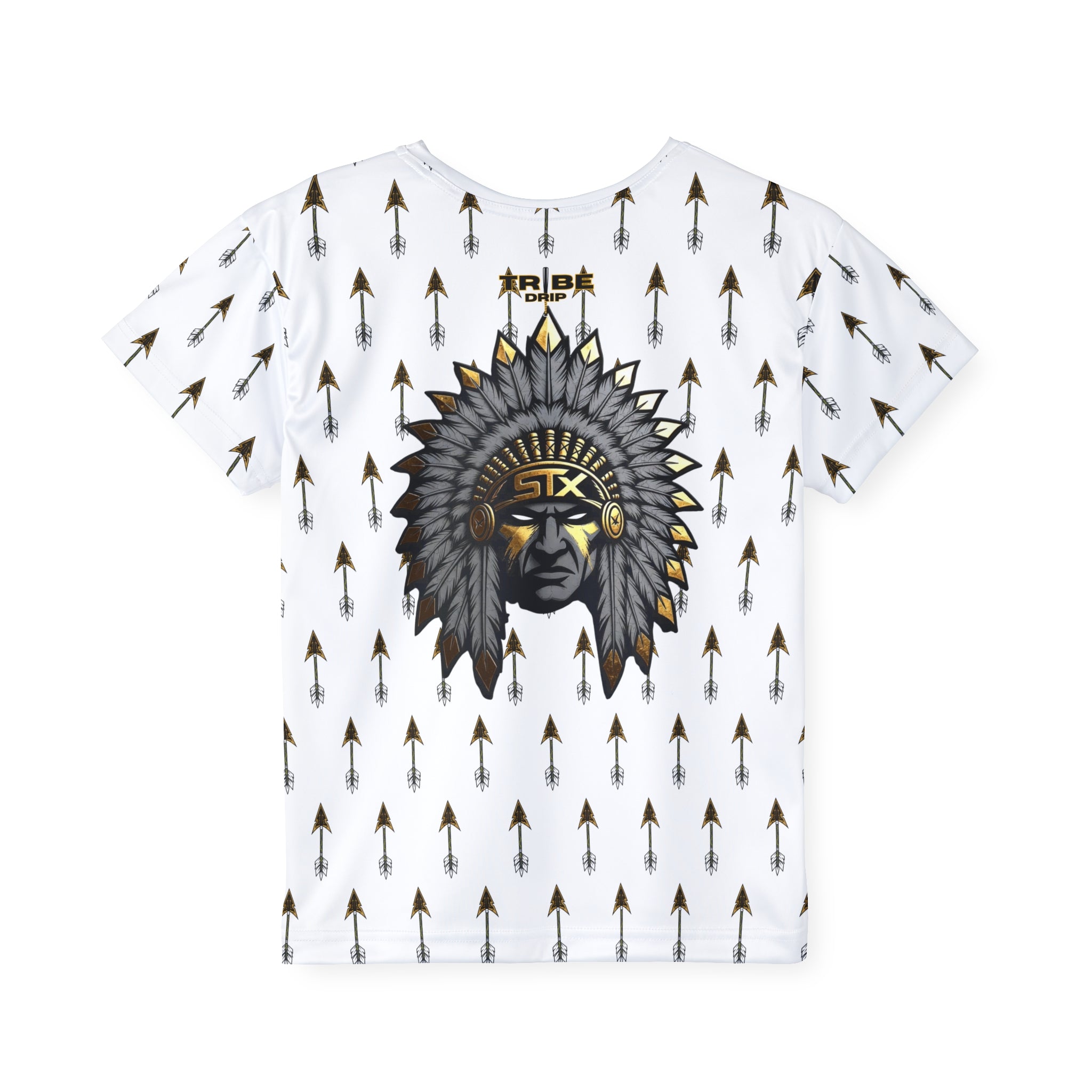 Kids Jersey — Arrow Pattern with Native Chief Graphic