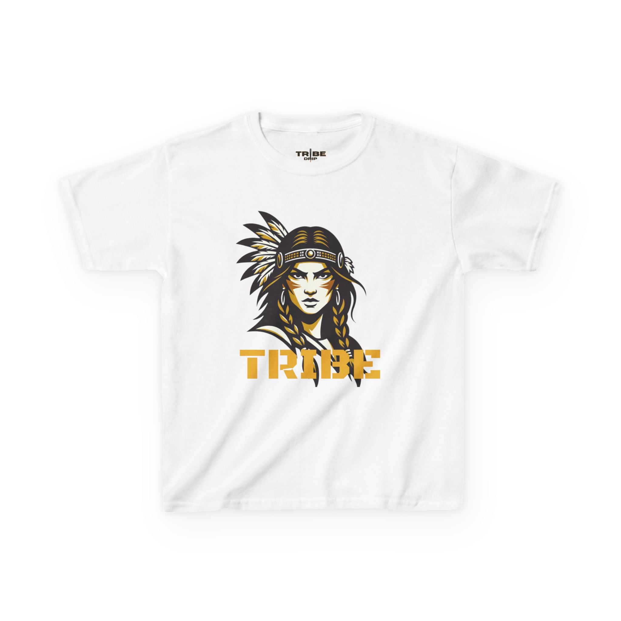 Kids Tee — 'Tribe' Warrior Girl Graphic T-Shirt