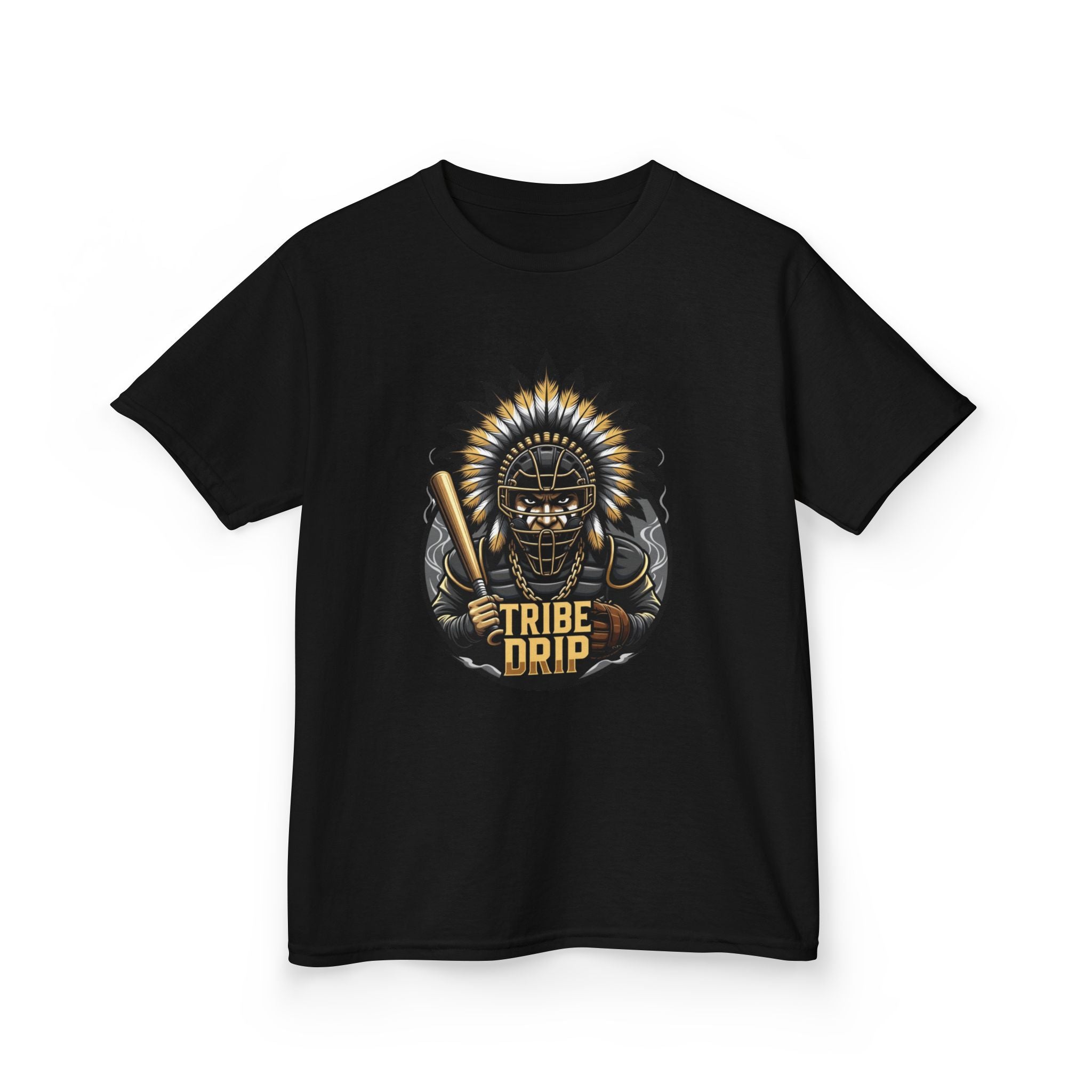 Kids Tee - 'Tribe Drip' Tribal Helmet Graphic