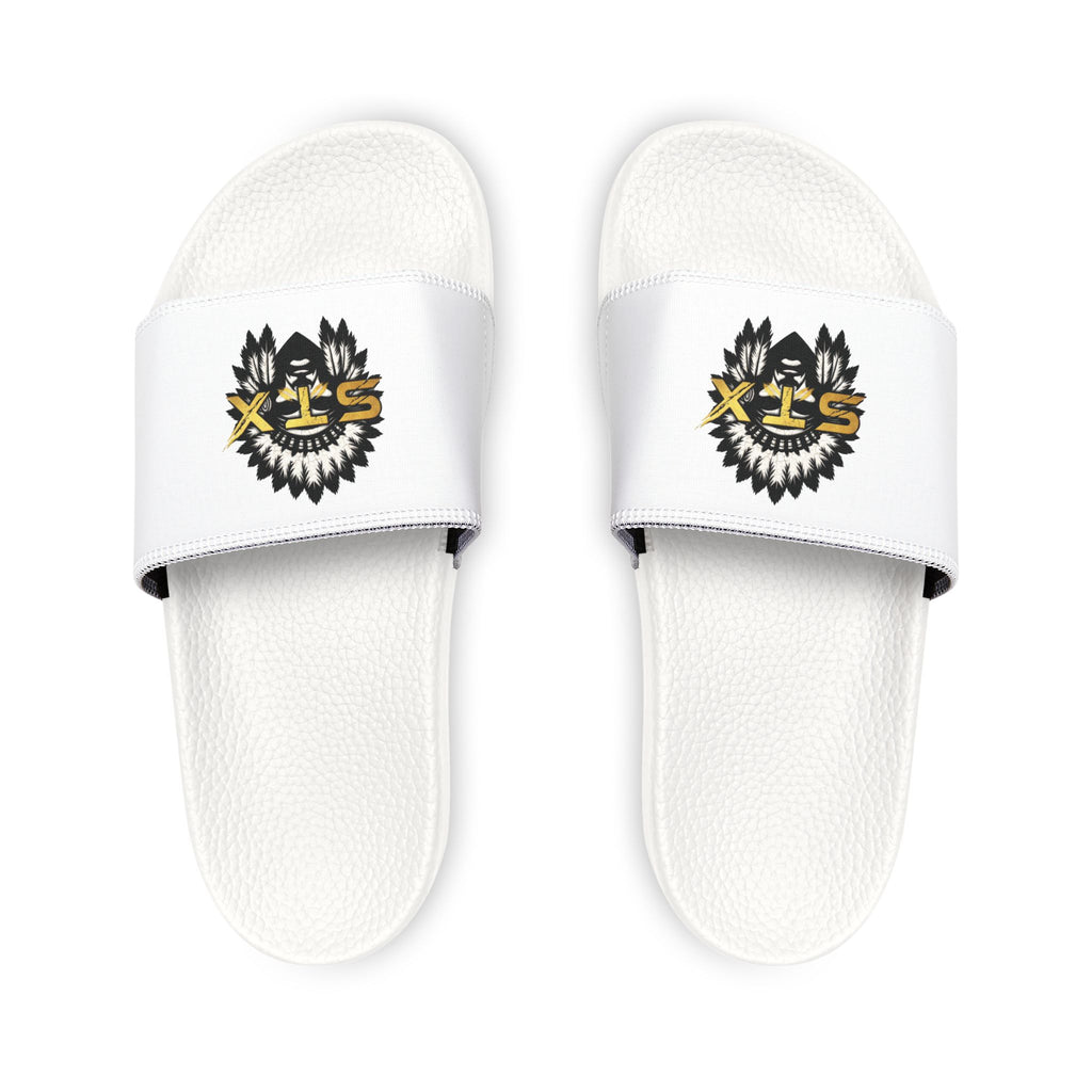 Youth Slide Sandals with Tribal Sun Graphic
