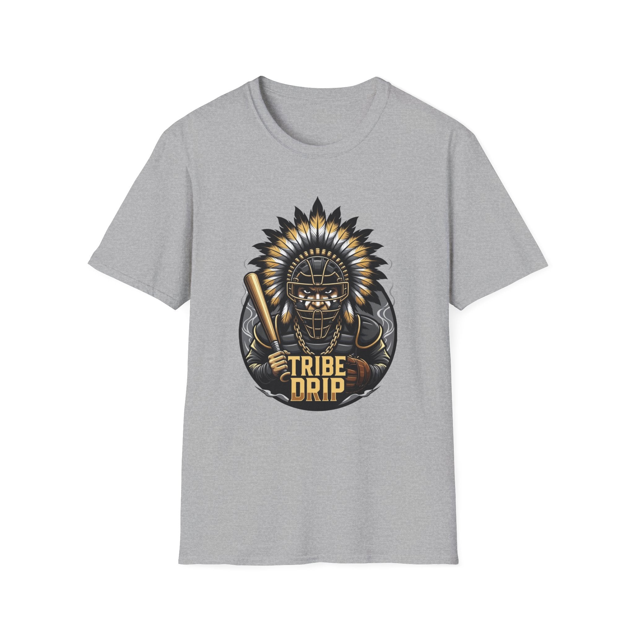 Tribe Drip Graphic T-Shirt — Tribal Skull Headdress Streetwear