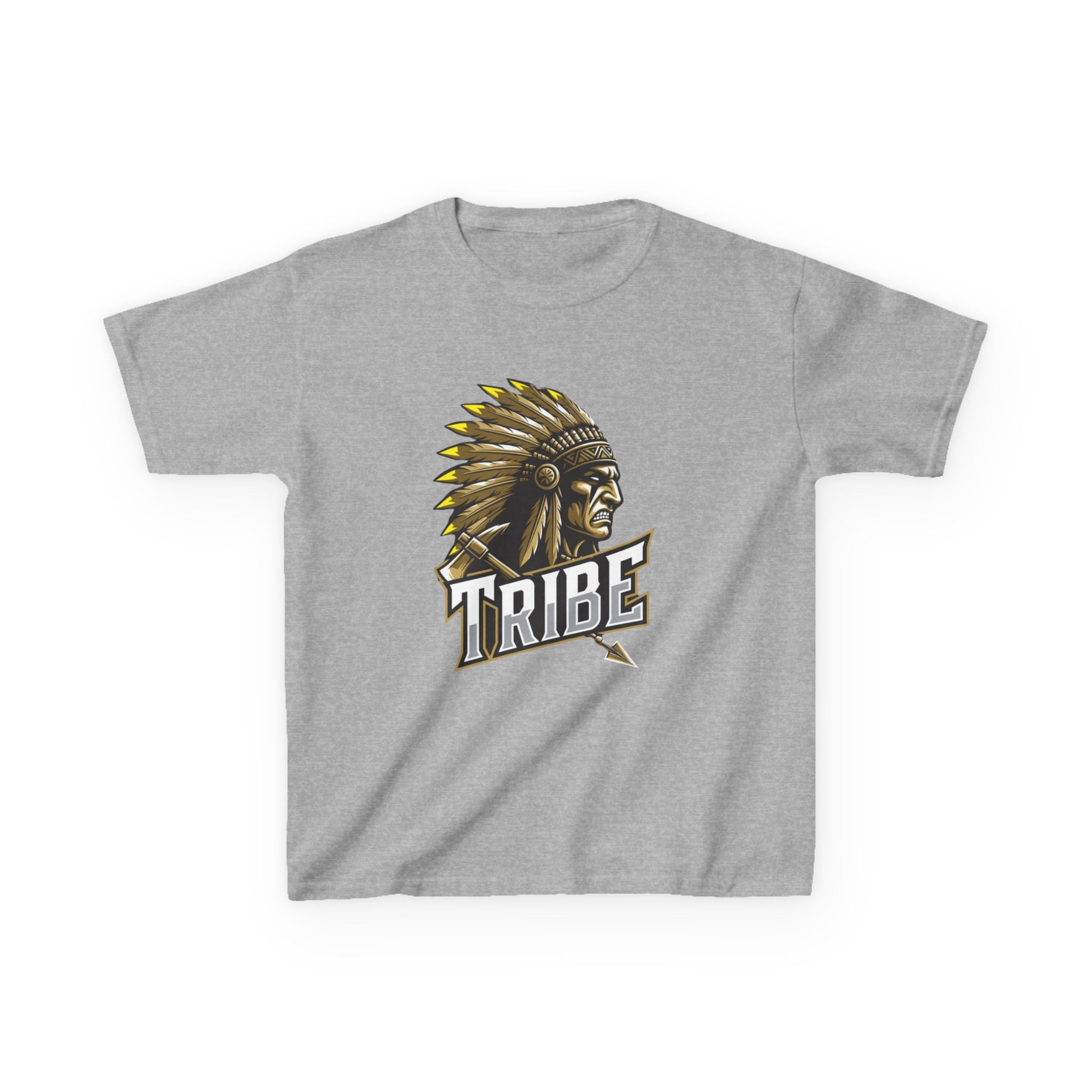 Kids T-Shirt - 'Tribe' Vintage Native Chief Mascot Graphic