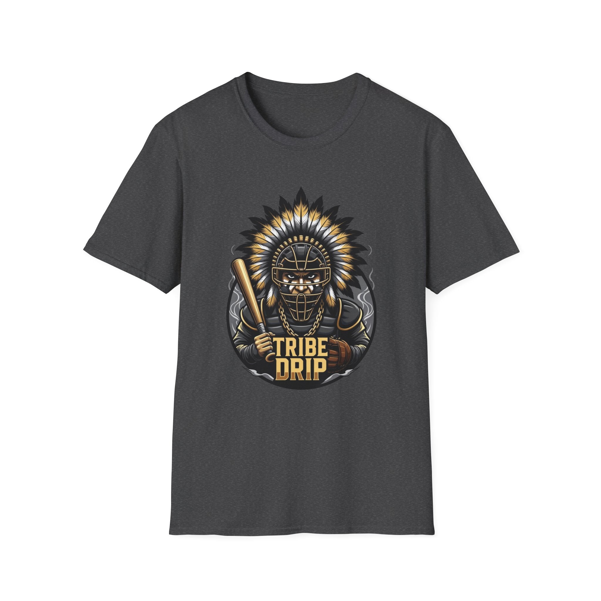 Tribe Drip Graphic T-Shirt — Tribal Skull Headdress Streetwear