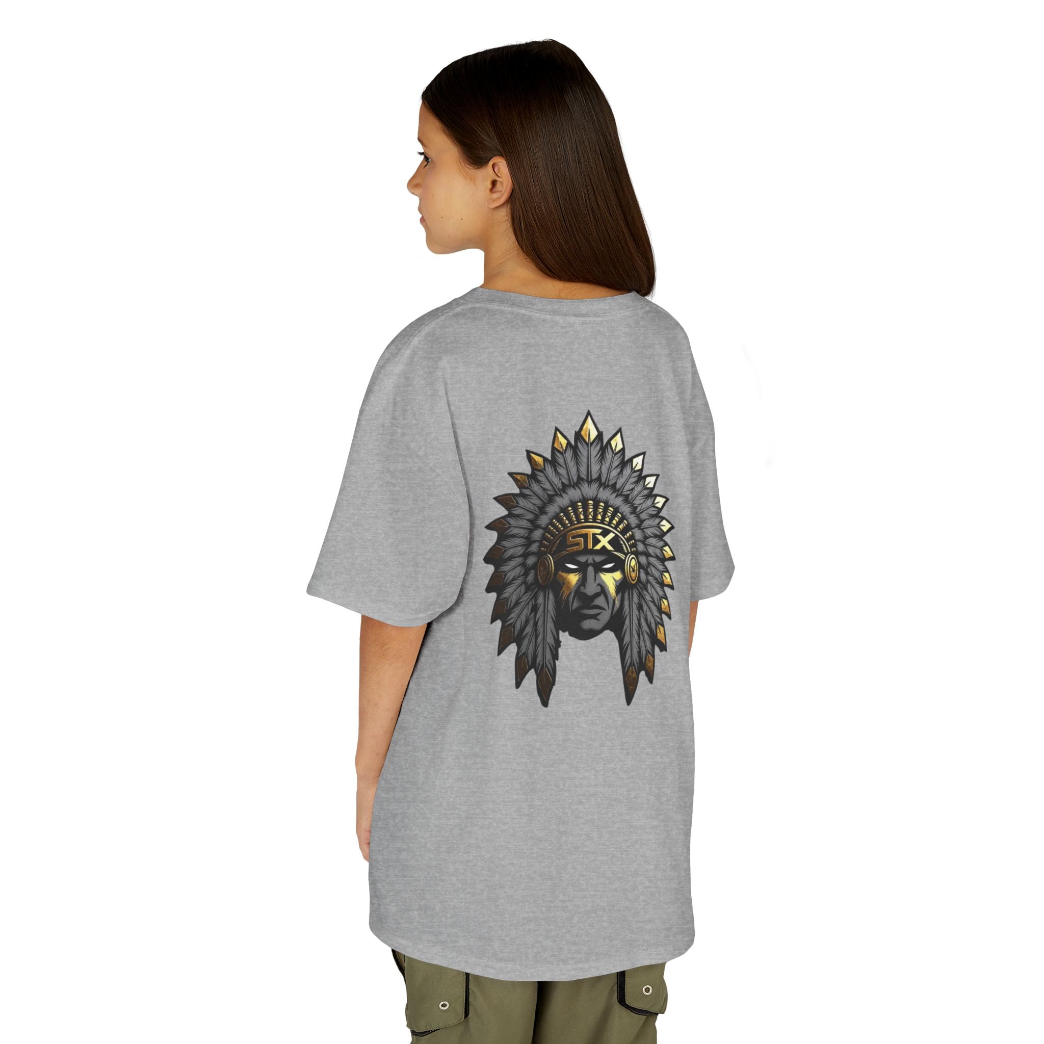 Kids T-Shirt — Golden Native Headdress Graphic
