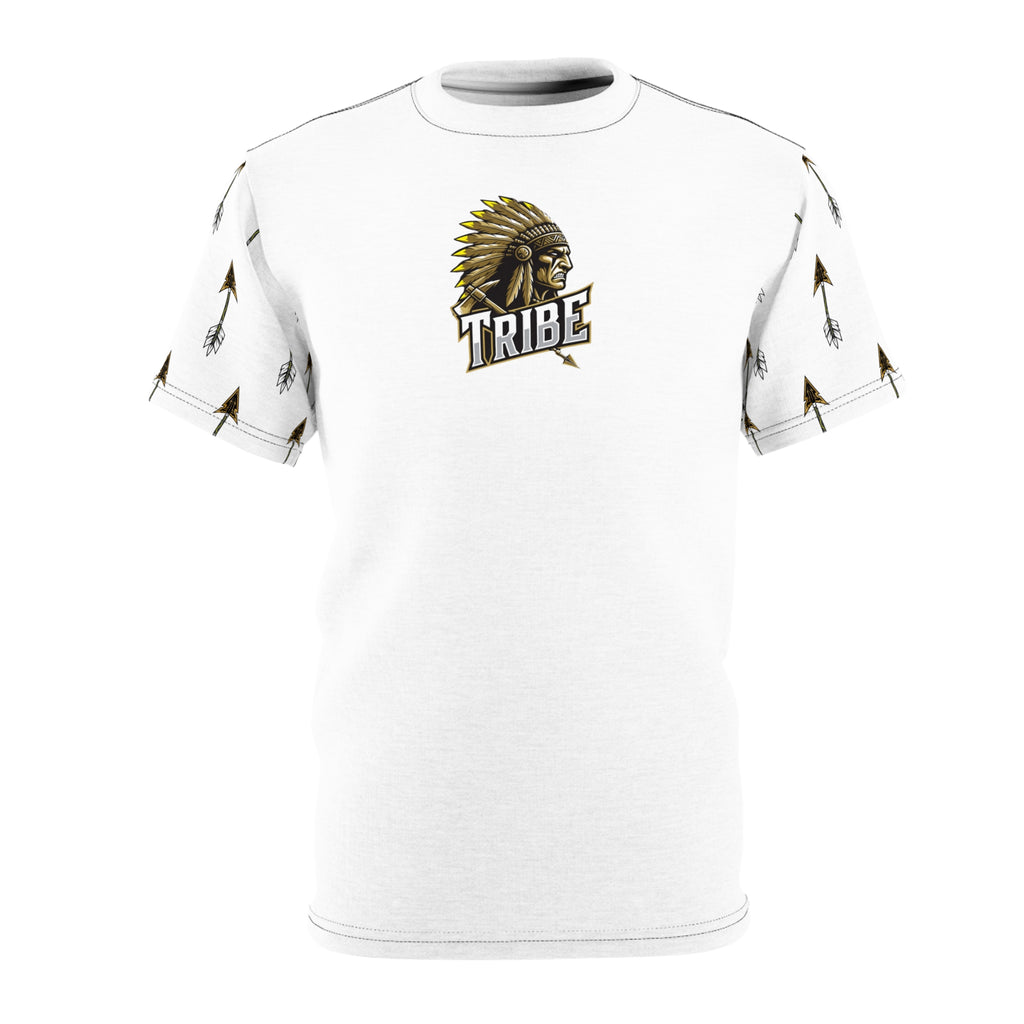 Tribe Headdress Tee — Tribal Arrow Sleeve Graphic T‑Shirt