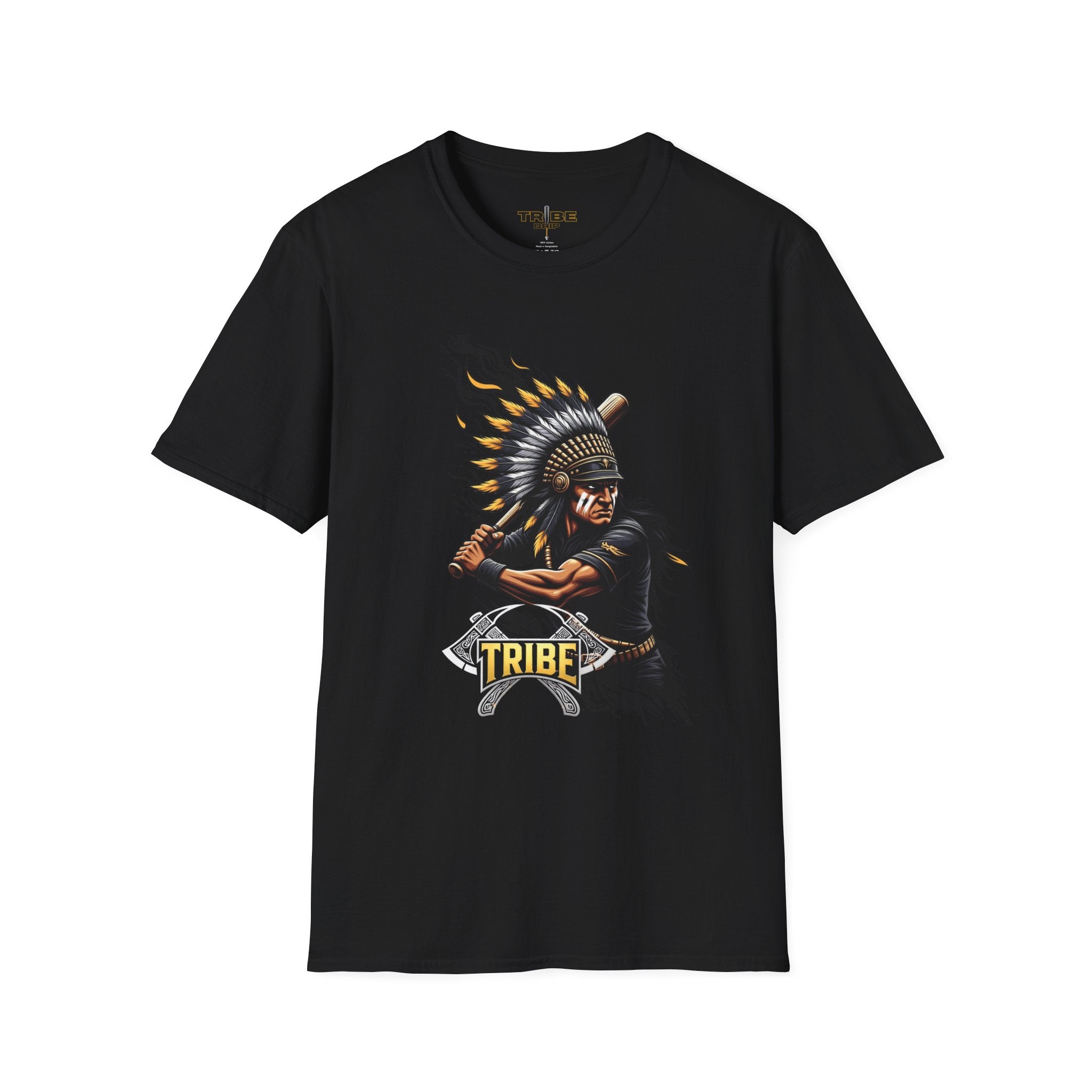 Tribal Warrior T-Shirt — 'Tribe' Native Headdress Graphic Tee