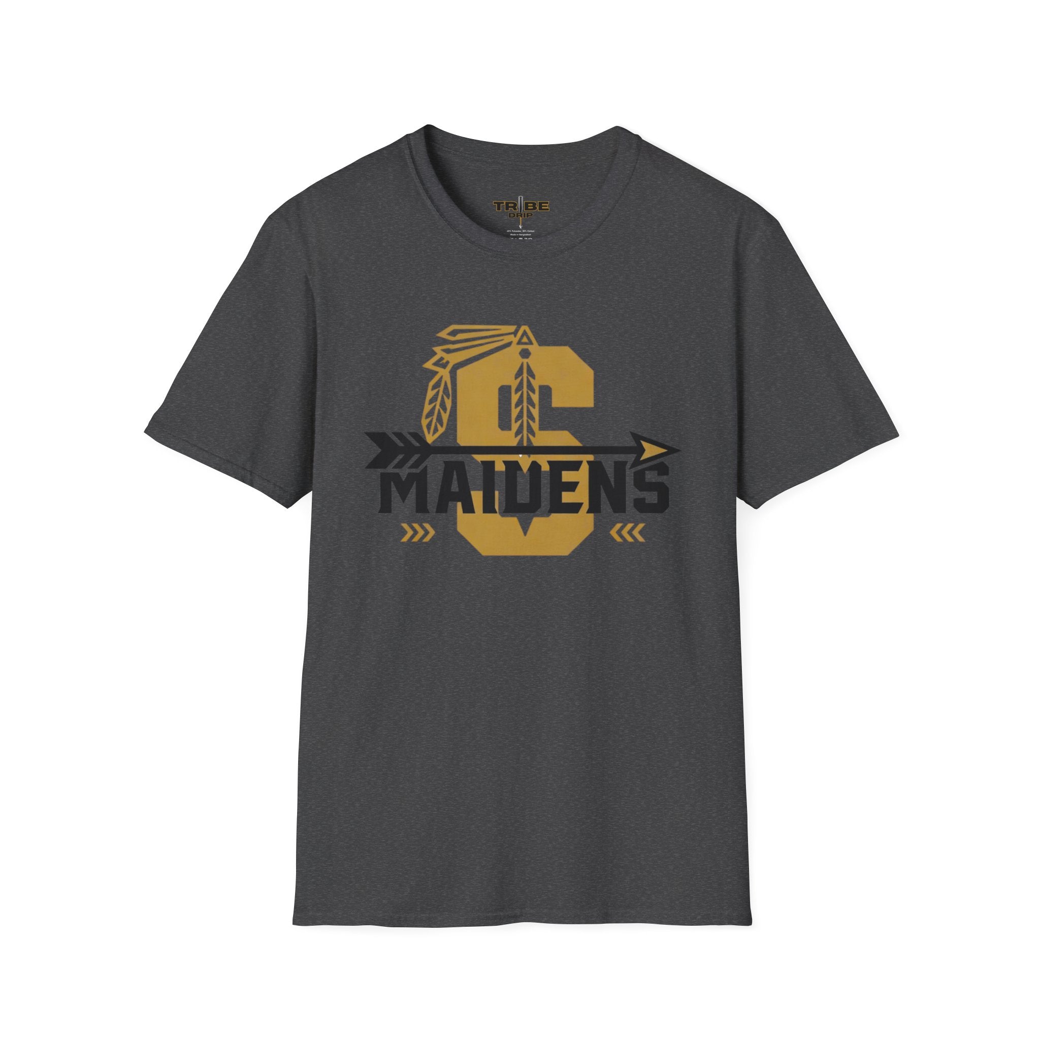 Maidens Letter S Athletic T-Shirt — Vintage Arrow Tribal School Team Tee