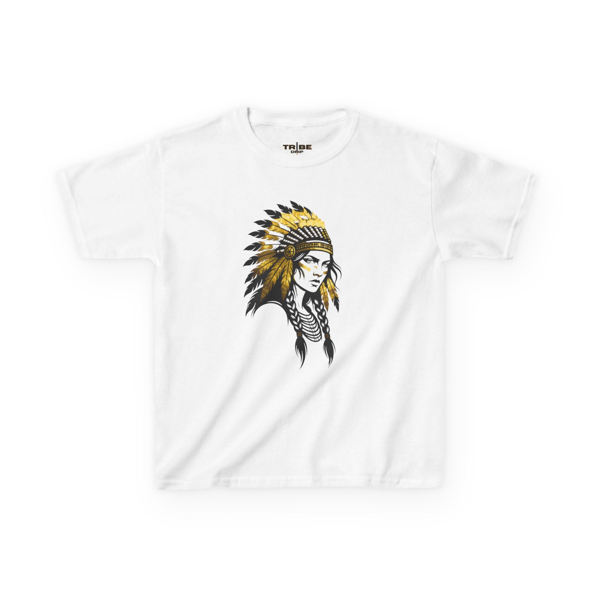 Kids T-Shirt — Maiden Headdress Illustration