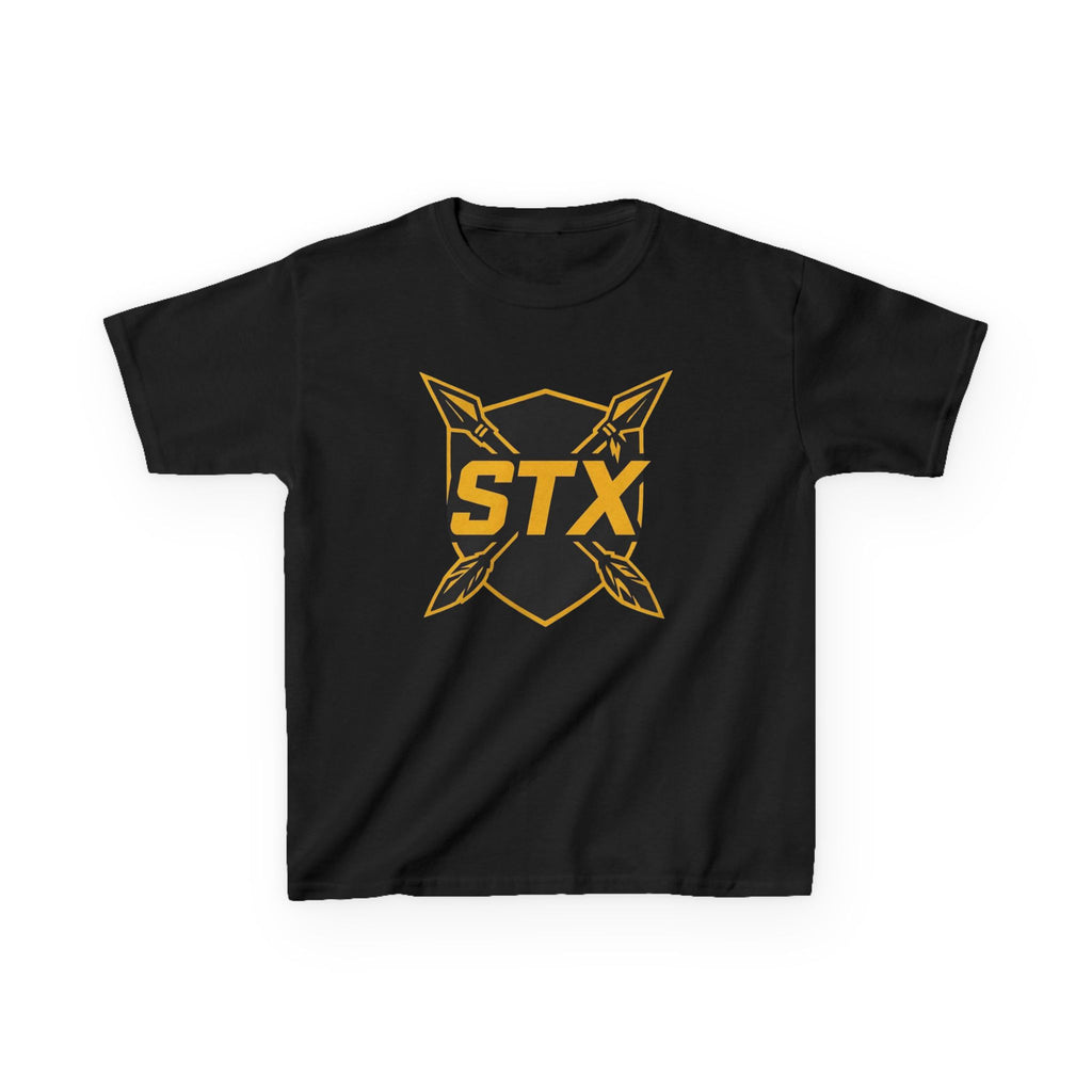 Kids T‑Shirt - STX Shield Logo Youth Tee (Black & Gold)