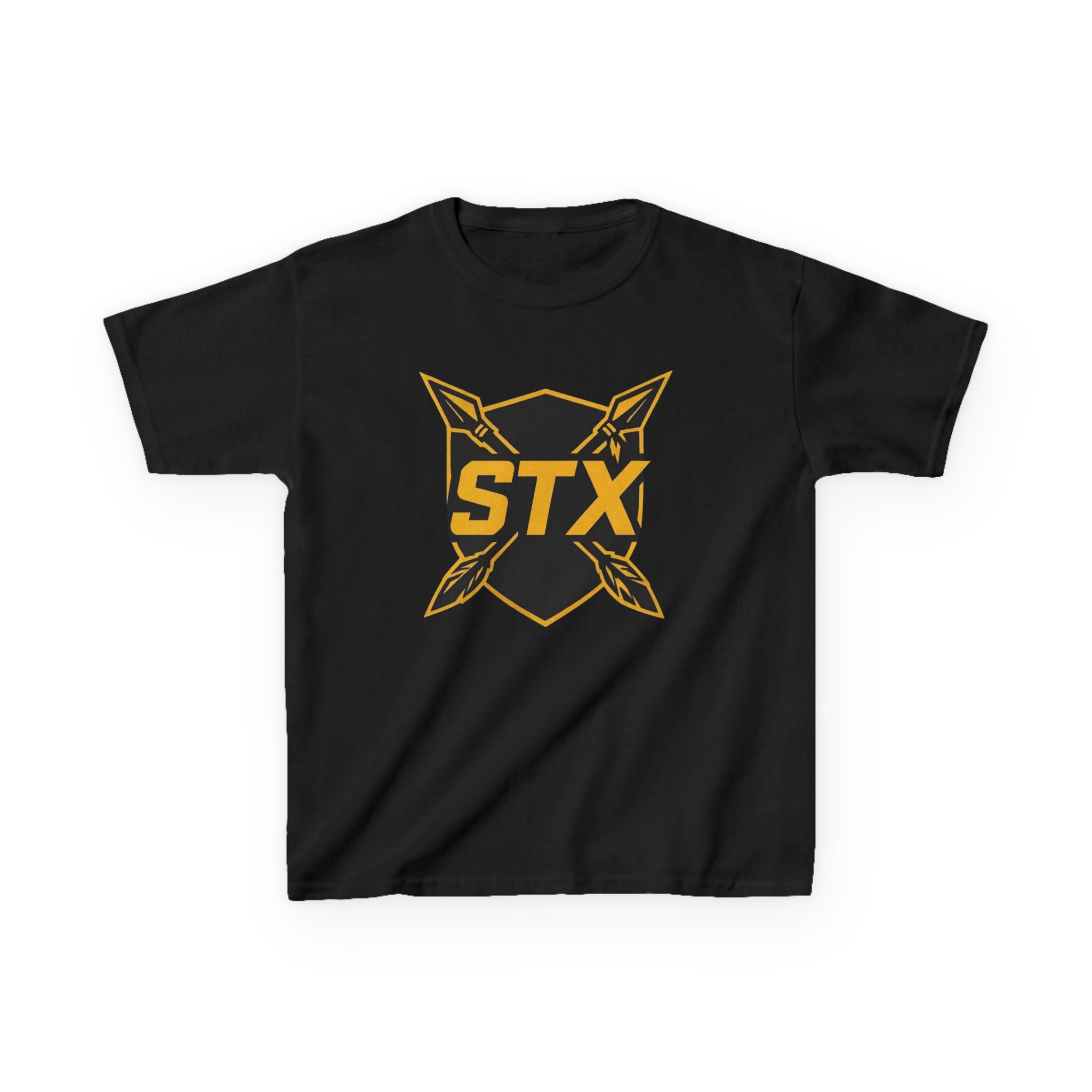 Kids T‑Shirt - STX Shield Logo Youth Tee (Black & Gold)