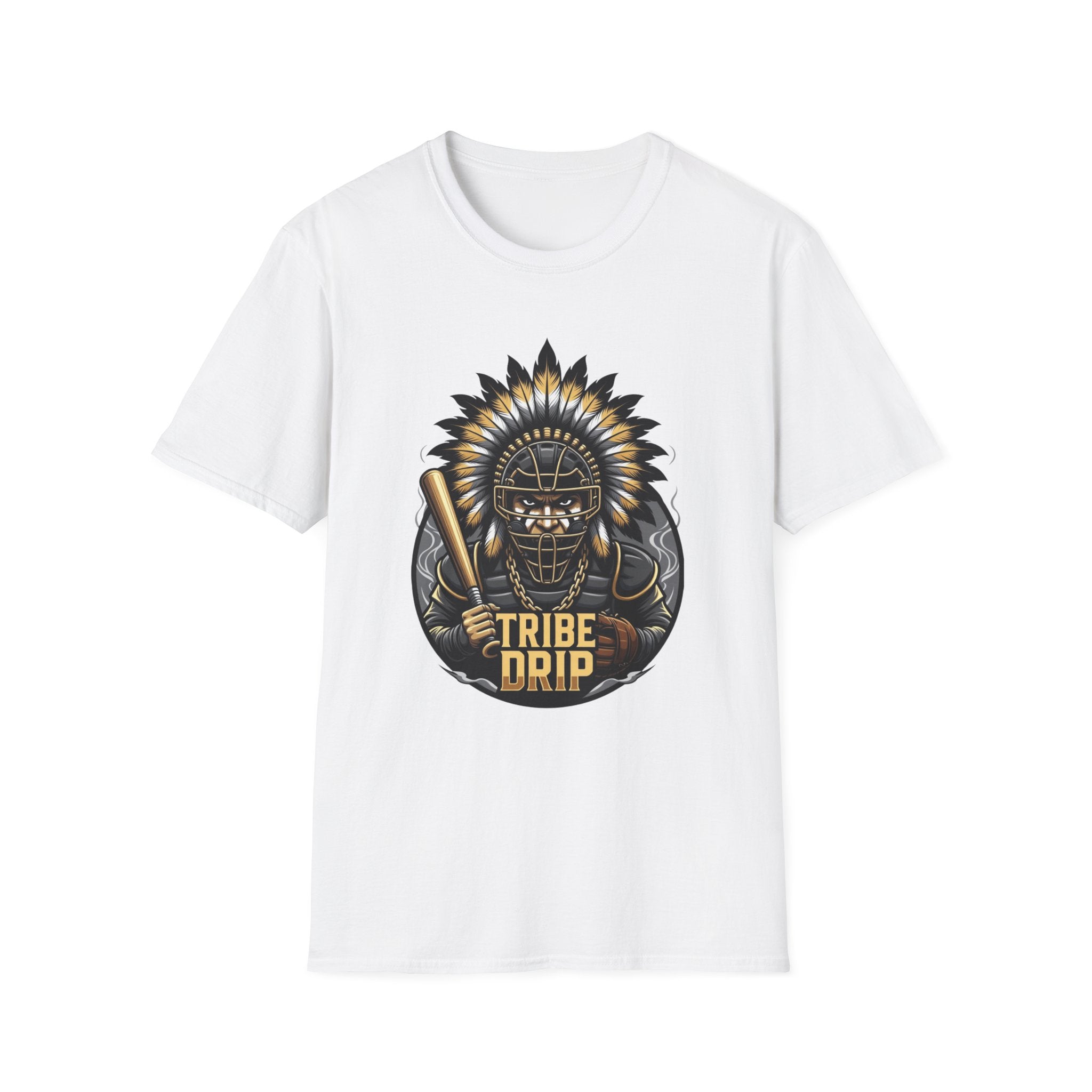 Tribe Drip Graphic T-Shirt — Tribal Skull Headdress Streetwear