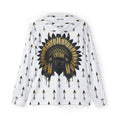 White Tribal Headdress Arrow Pattern Sports Warmup Hoodie