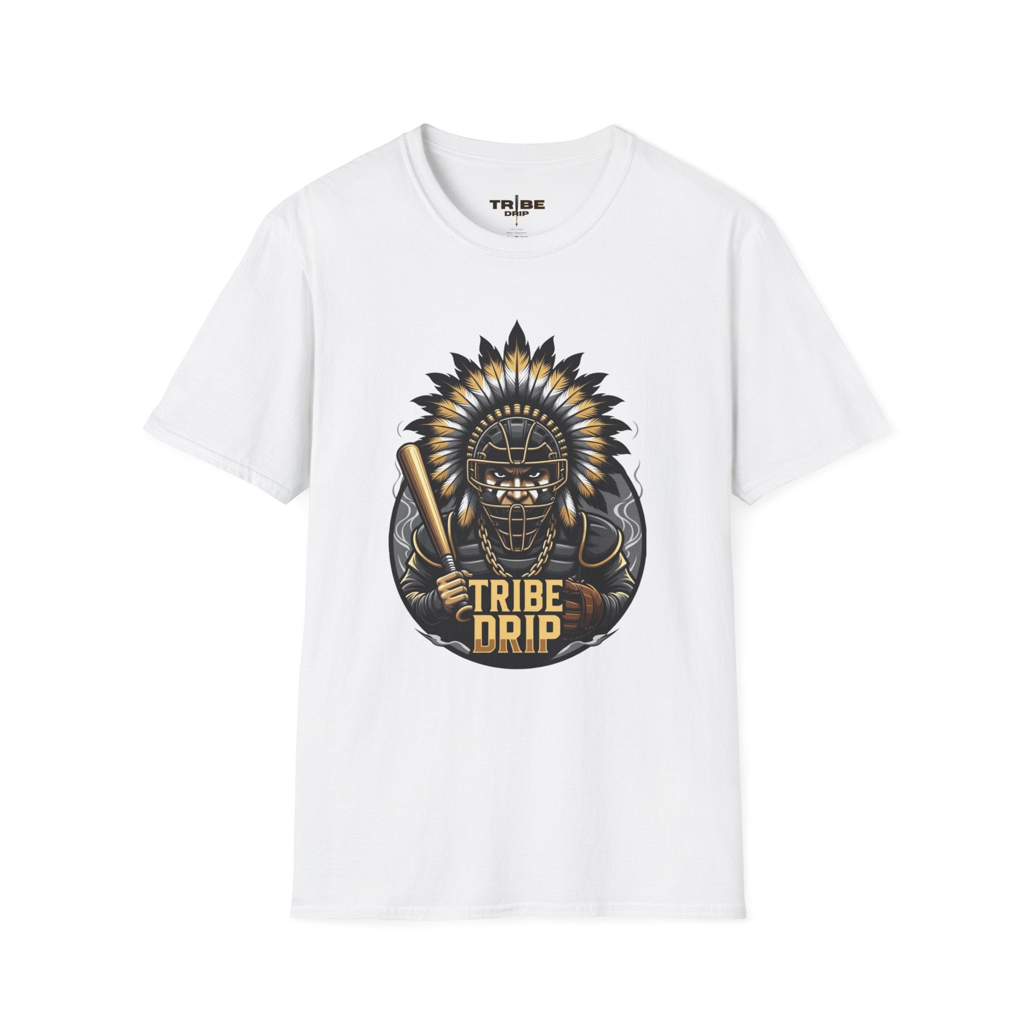 Tribe Drip Graphic T-Shirt — Tribal Skull Headdress Streetwear