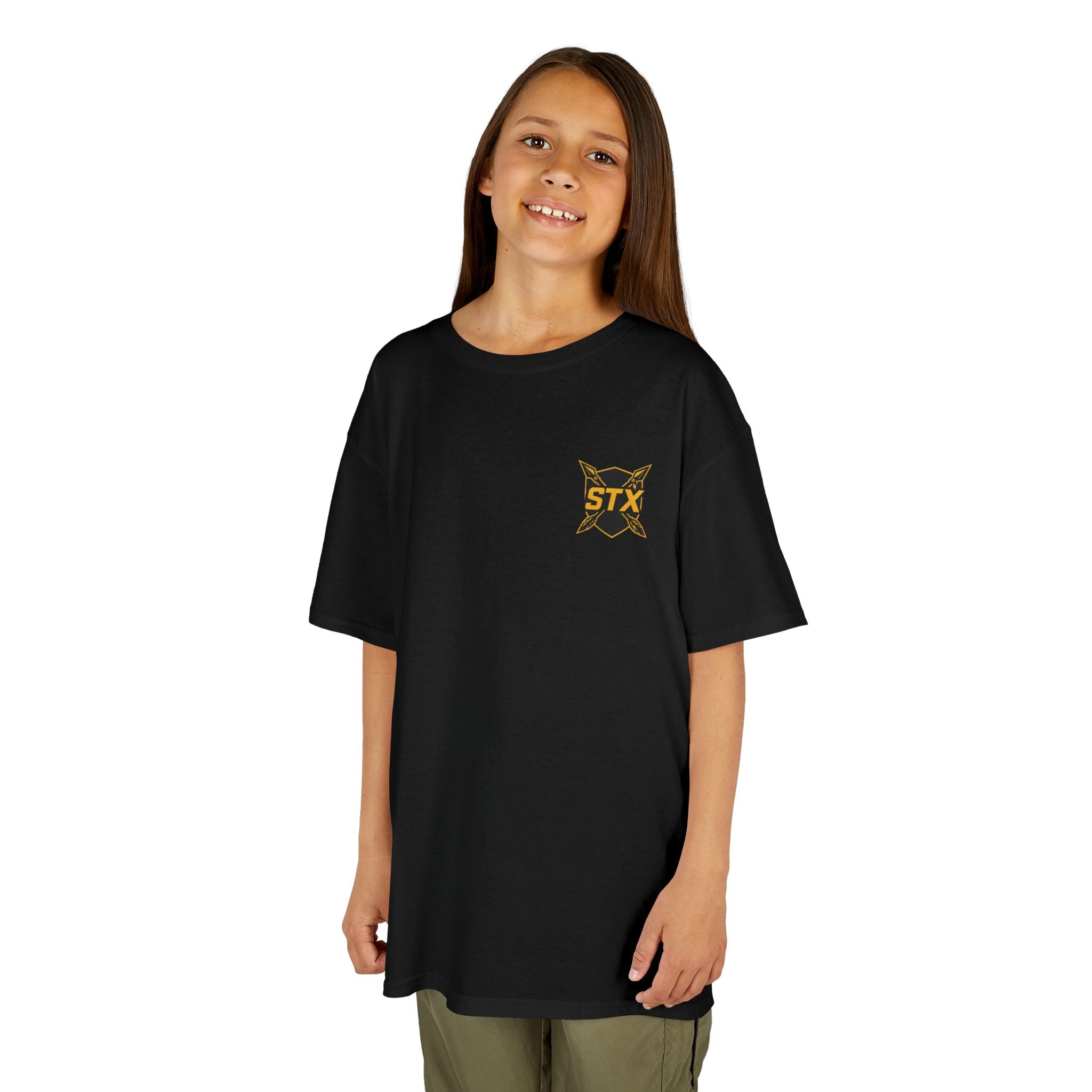 Kids T-Shirt — STX Native Chief Graphic Tee (Tribal Headdress)