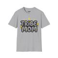 Tribe Mom T-Shirt — Cute Retro Bubble Letter Mom Shirt with Hearts & Flowers