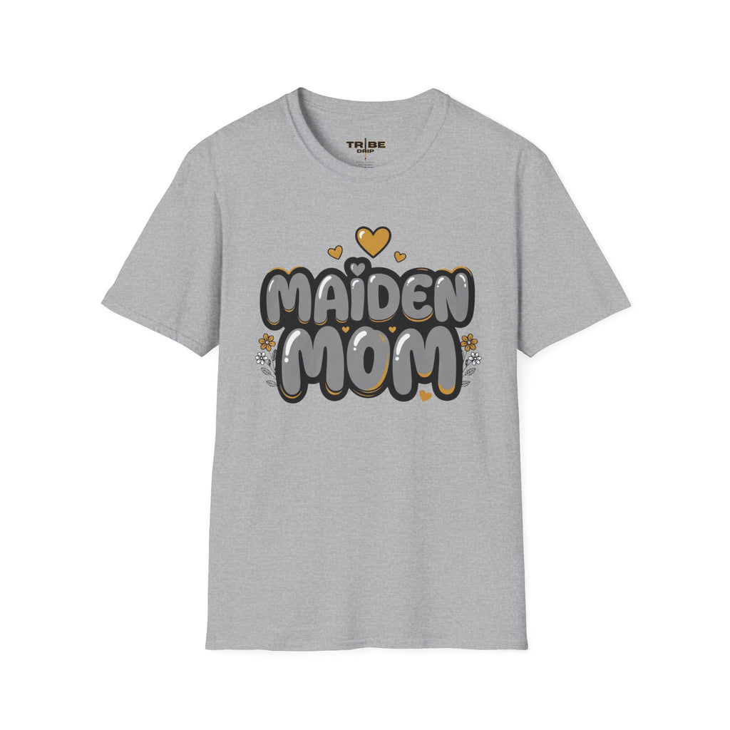 Maiden Mom T-Shirt – Cute Retro Bubble Letter Mom Tee