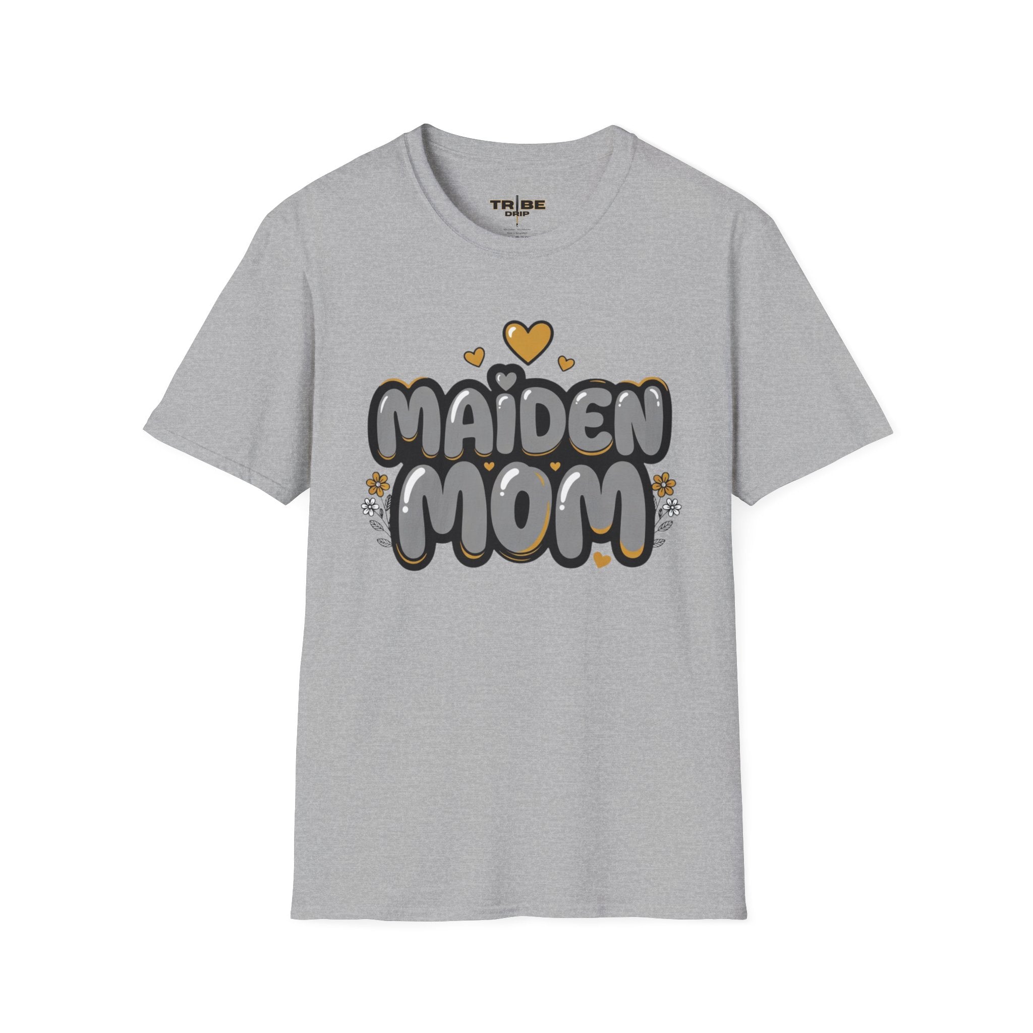Maiden Mom T-Shirt – Cute Retro Bubble Letter Mom Tee