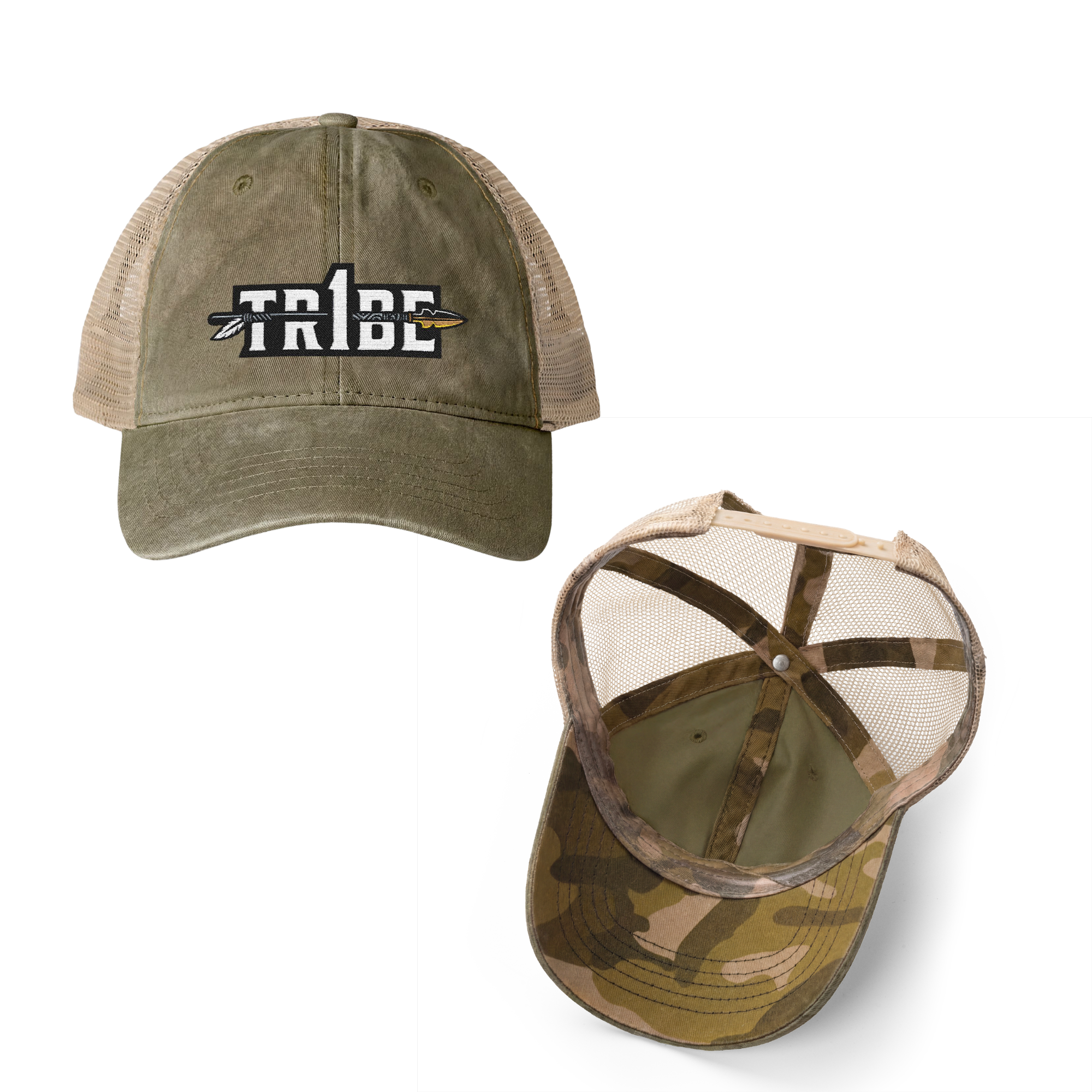 Tr1be Women's Washed Mesh-Back Cap