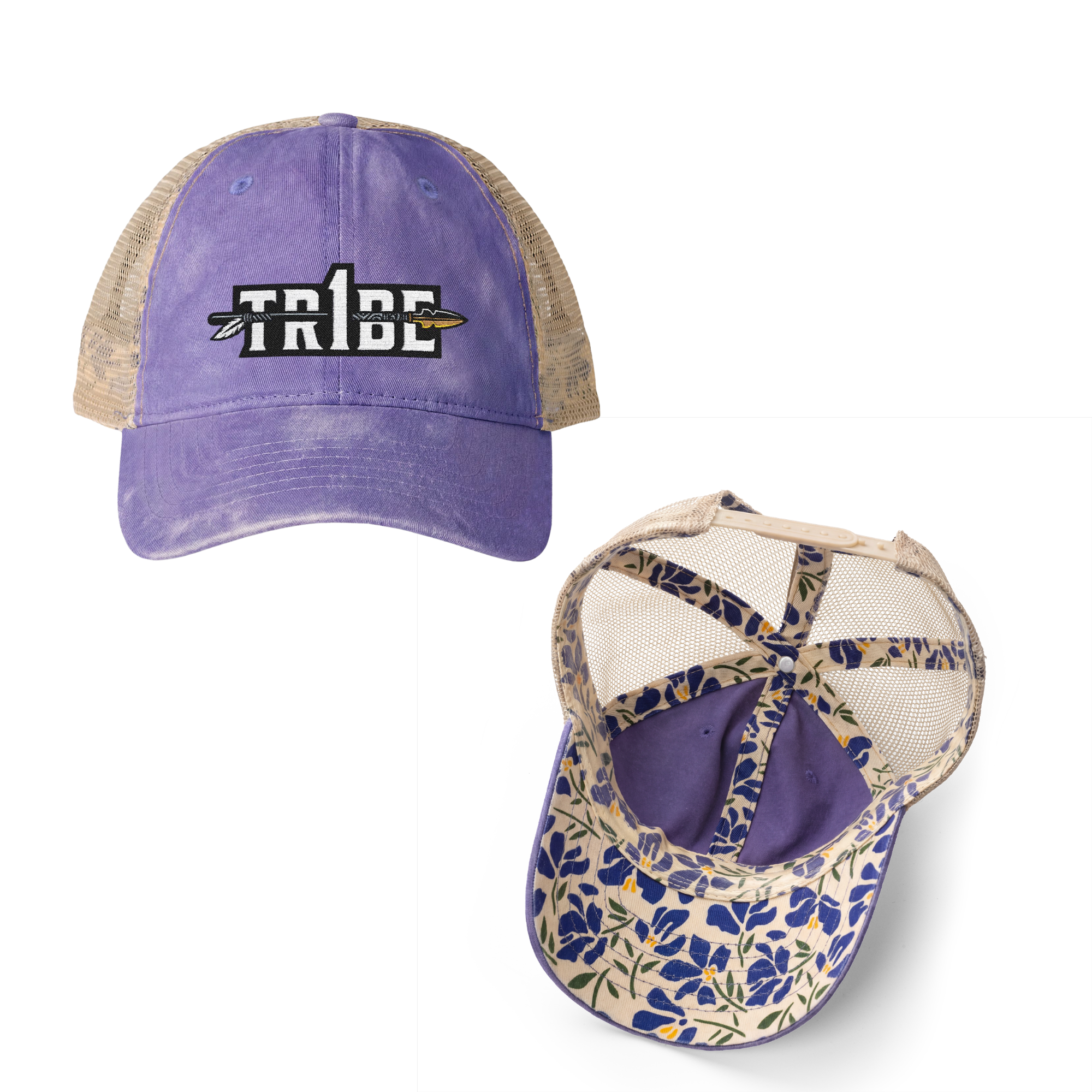 Tr1be Women's Washed Mesh-Back Cap