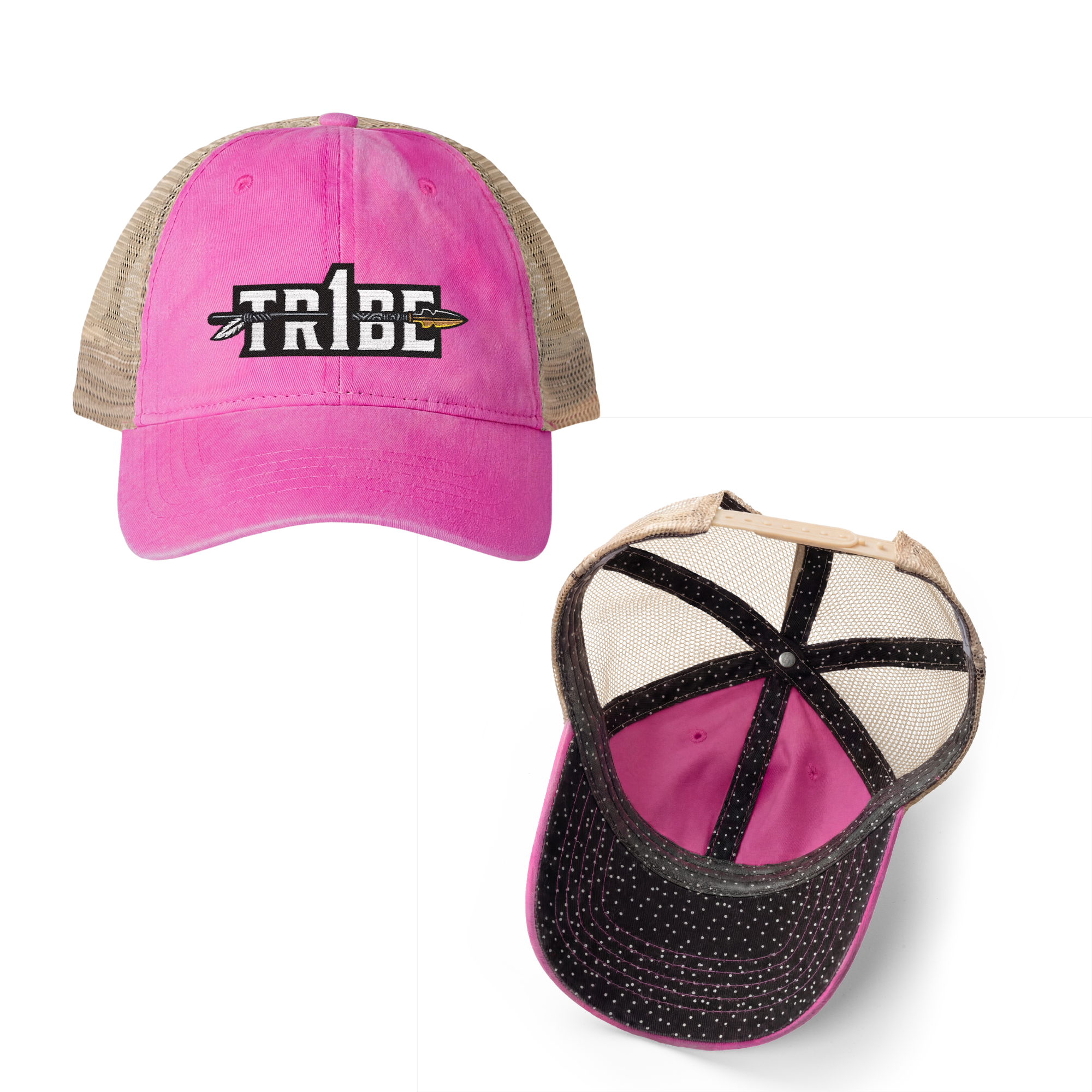 Tr1be Women's Washed Mesh-Back Cap