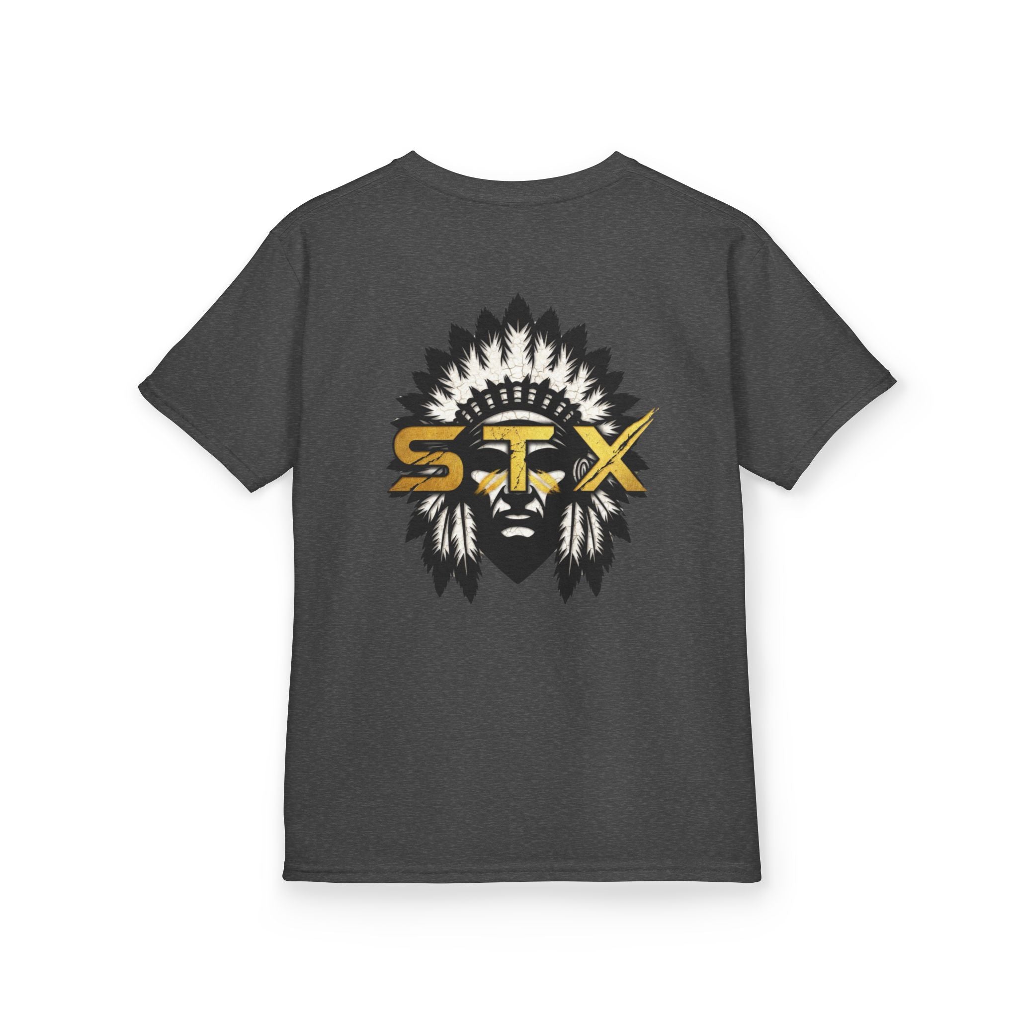 Kids Tee — Tribal Headdress STX Logo Graphic