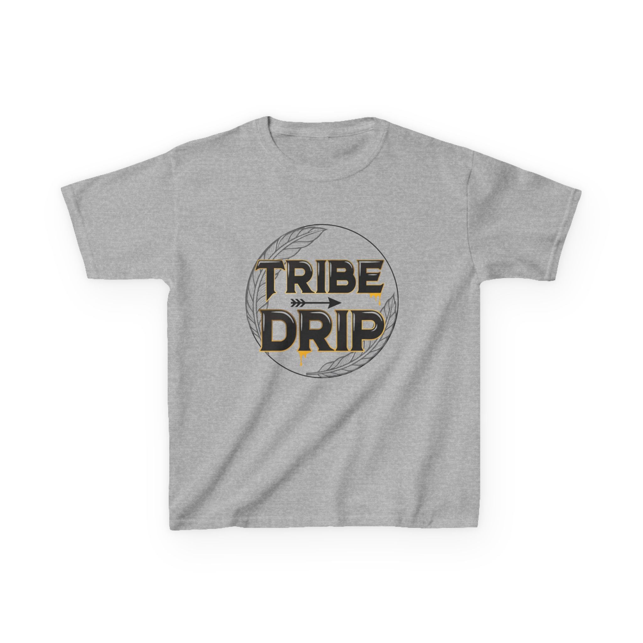 Kids Tee — "Tribe Drip" Graphic Shirt (Tribal Laurel Circle)