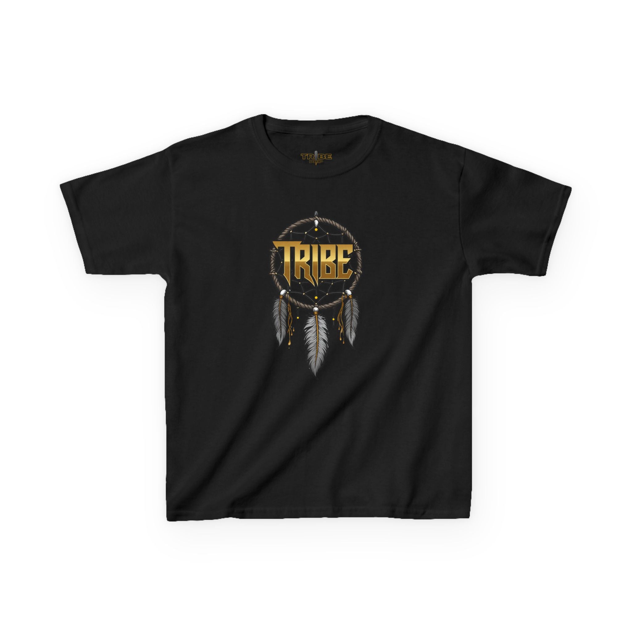 Kids Tee — Dreamcatcher Design with "Tribe" Text