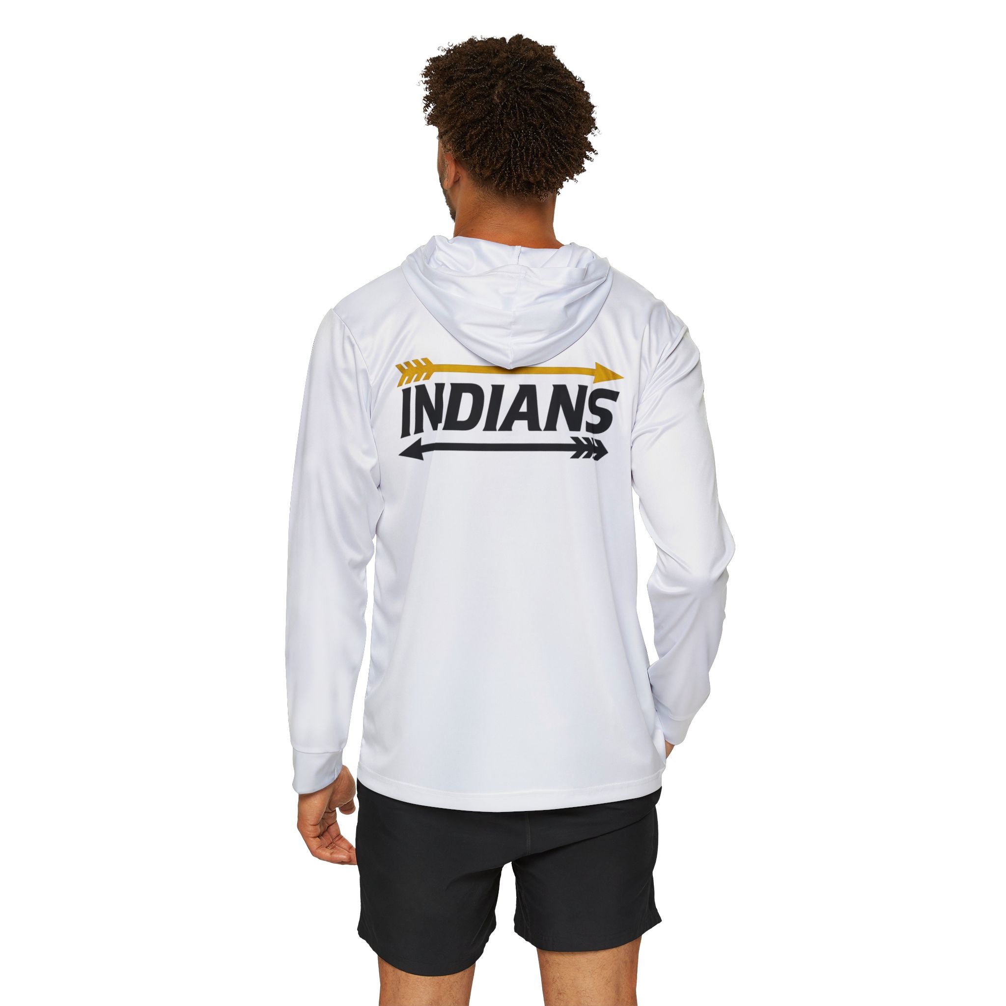 White Indians Arrow Performance Warmup Hoodie