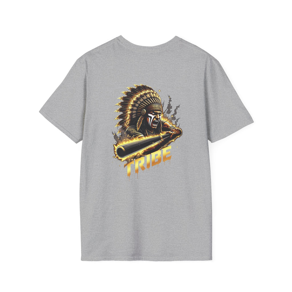 Tribe Warrior Graphic T-Shirt — Native Headdress Baseball Design