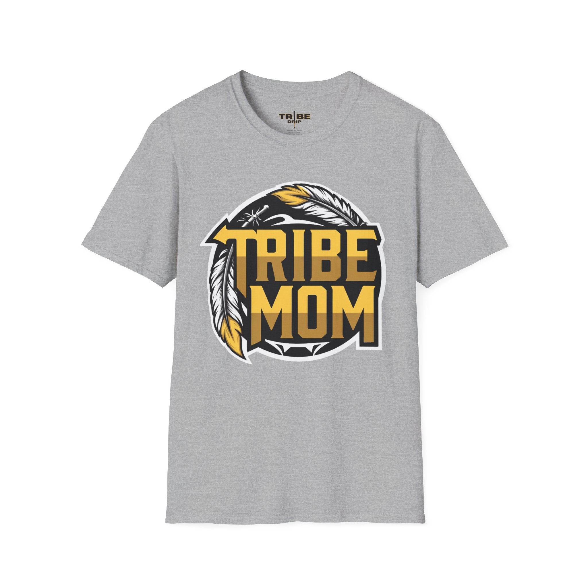 Tribe Mom T-Shirt — Graphic Feathers Mom Life Tee