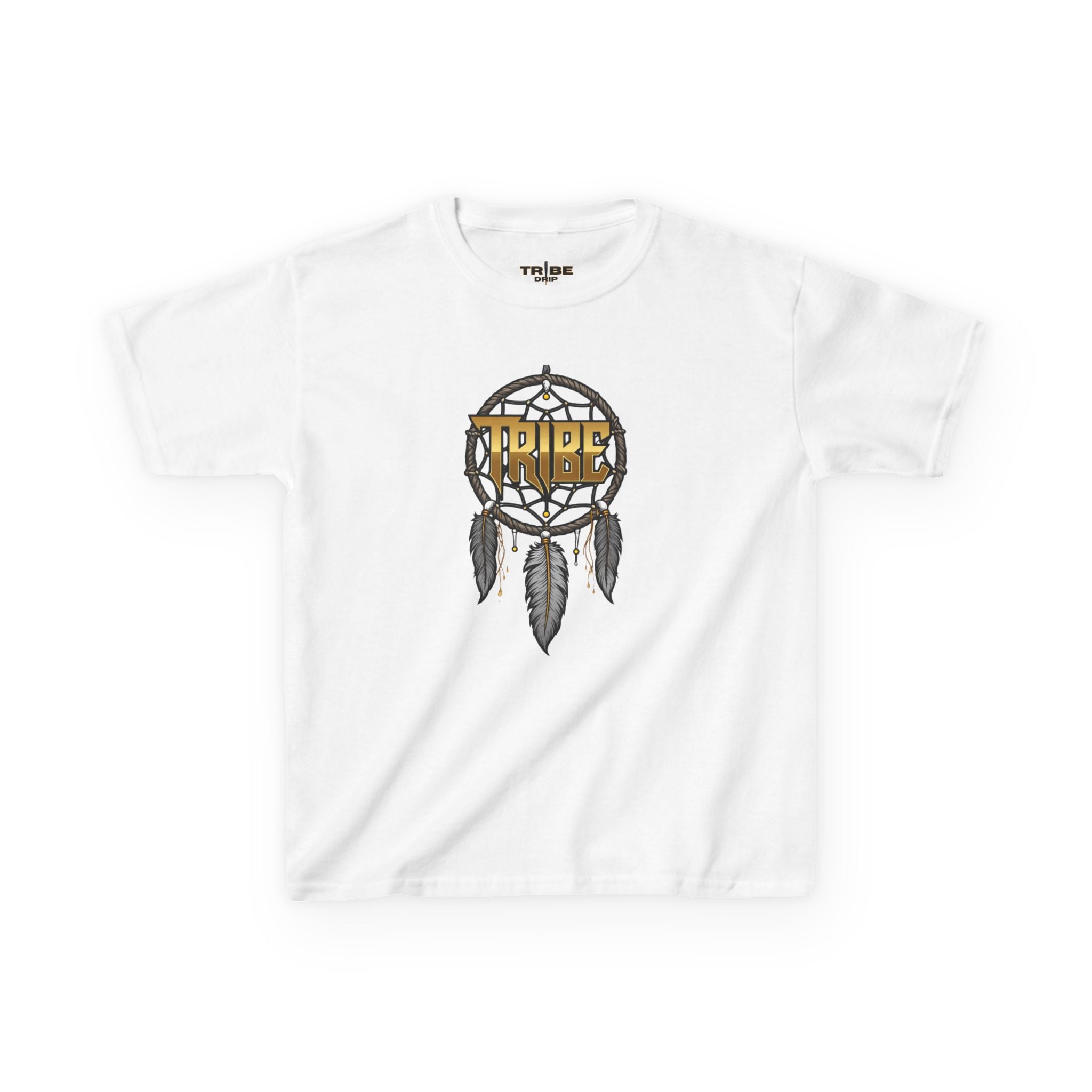 Kids Tee — Dreamcatcher Design with "Tribe" Text