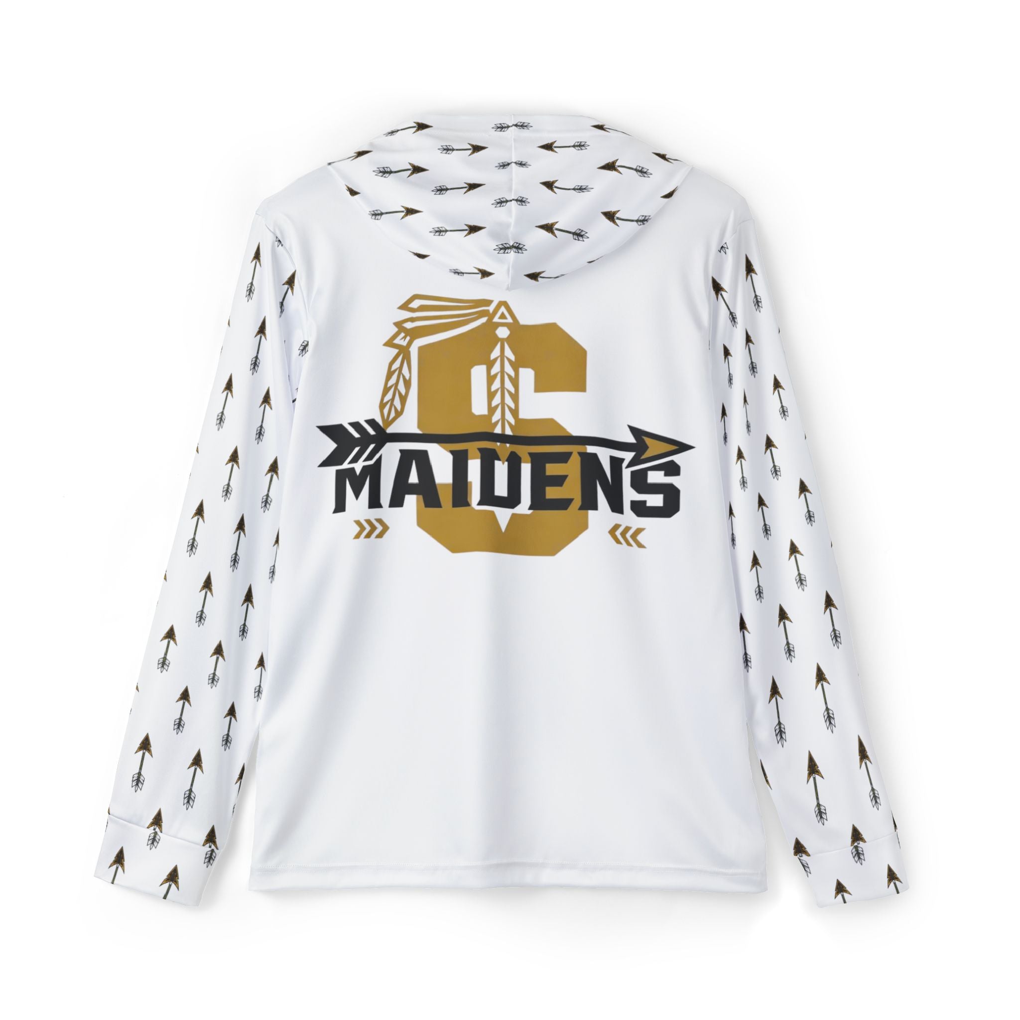 Maidens Team Logo Hoodie - White Athletic Warmup Pullover