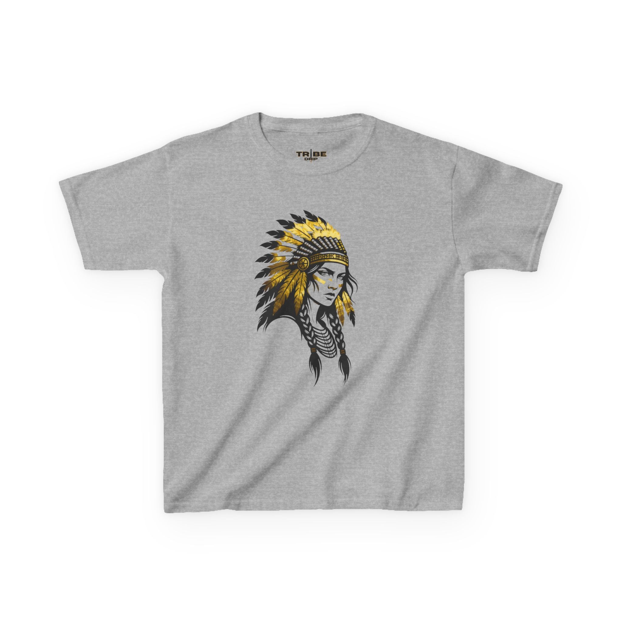 Kids T-Shirt — Maiden Headdress Illustration