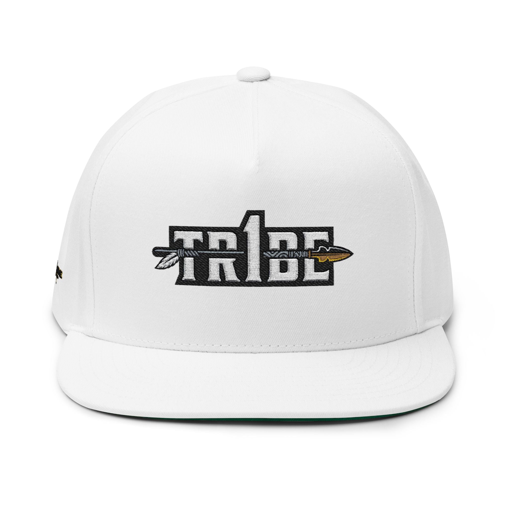 Tribe Embroidered Flat Bill Cap — Snapback Hat with Spear Logo