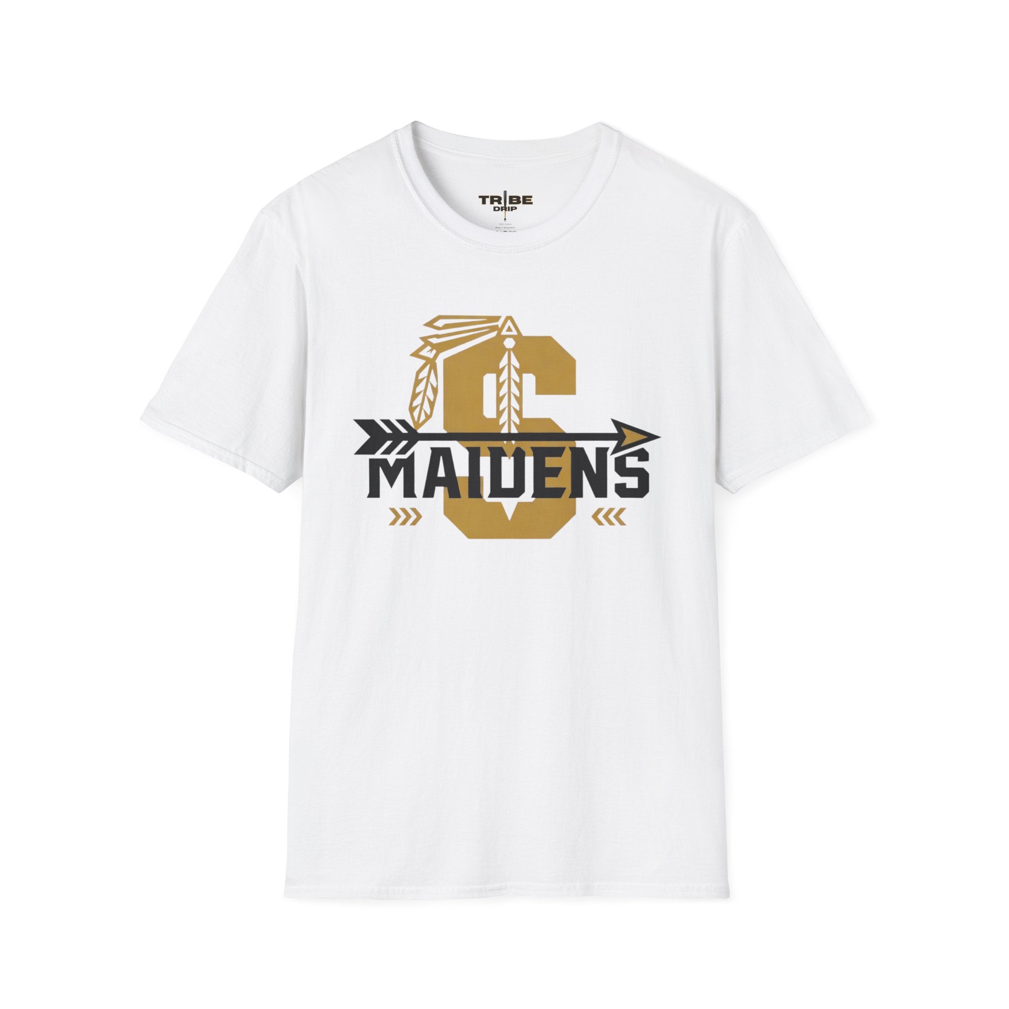 Maidens Letter S Athletic T-Shirt — Vintage Arrow Tribal School Team Tee