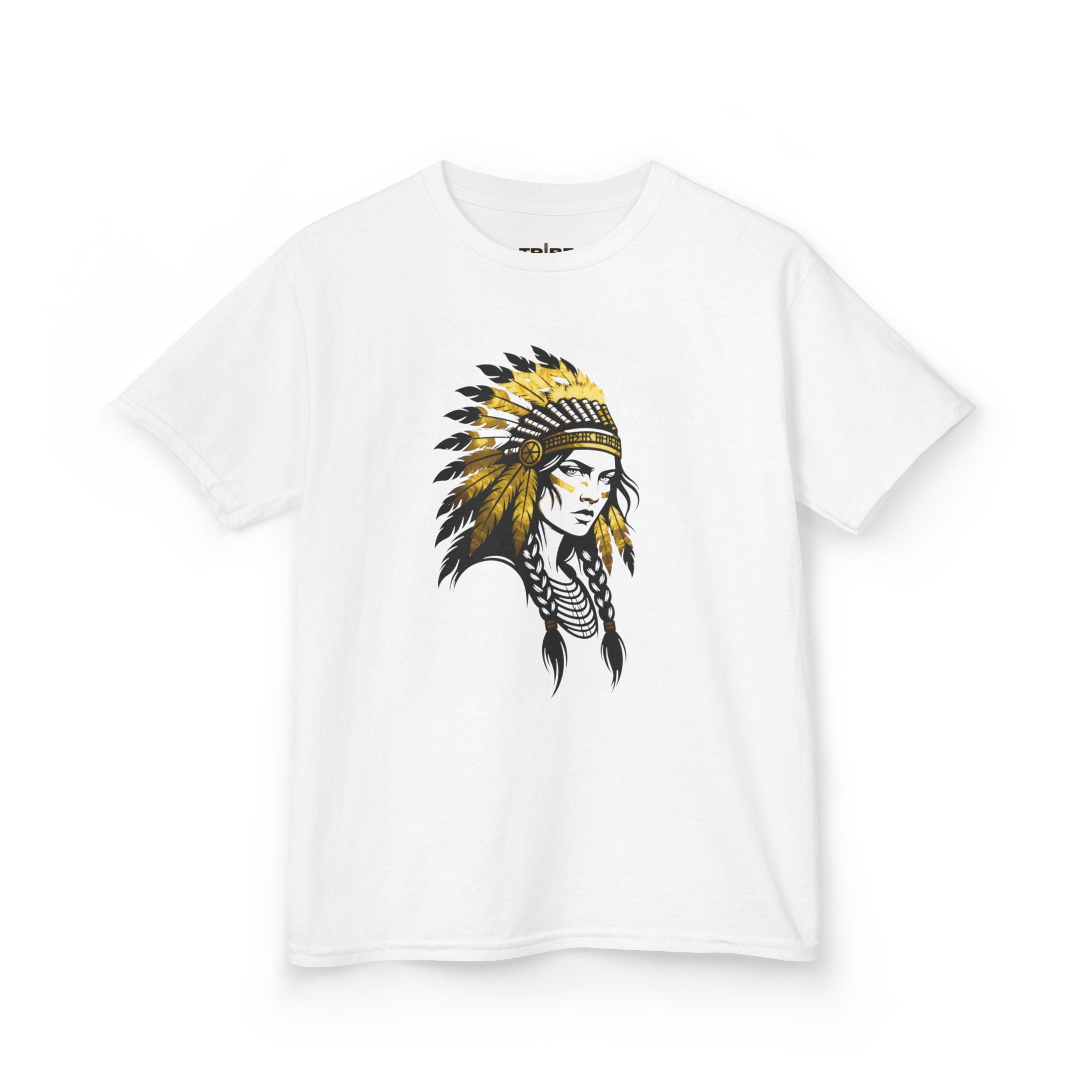 Kids T-Shirt — Maiden Headdress Illustration