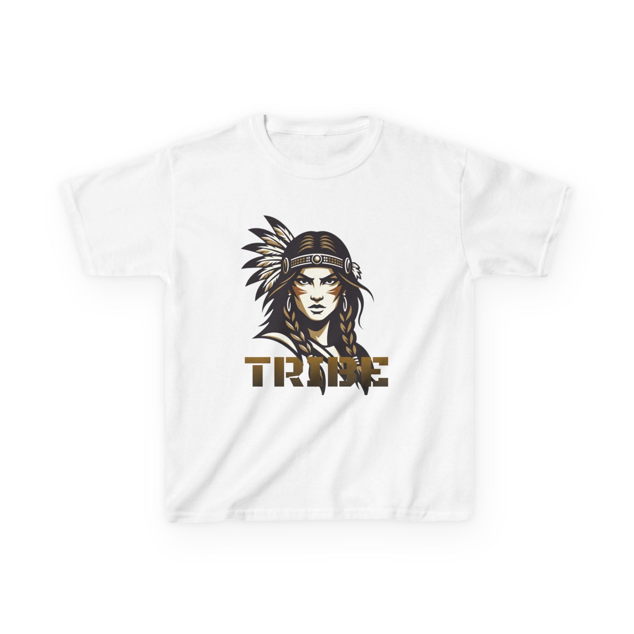 Kids Tee — 'Tribe' Warrior Girl Graphic T-Shirt