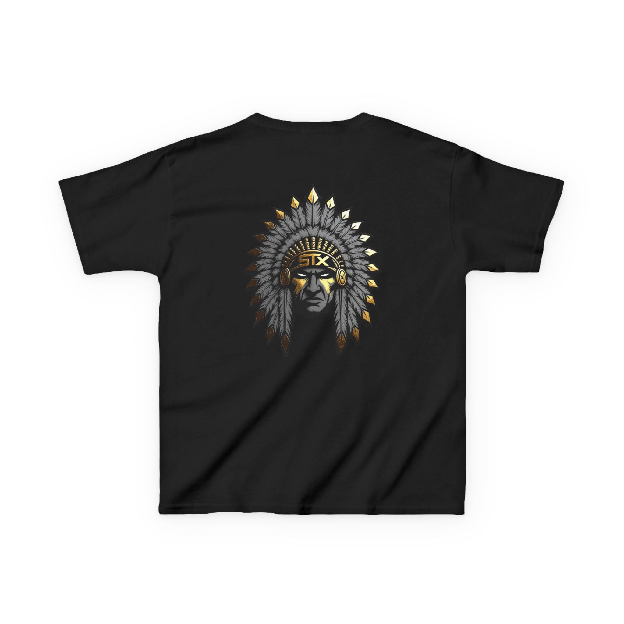 Kids T-Shirt — Golden Native Headdress Graphic
