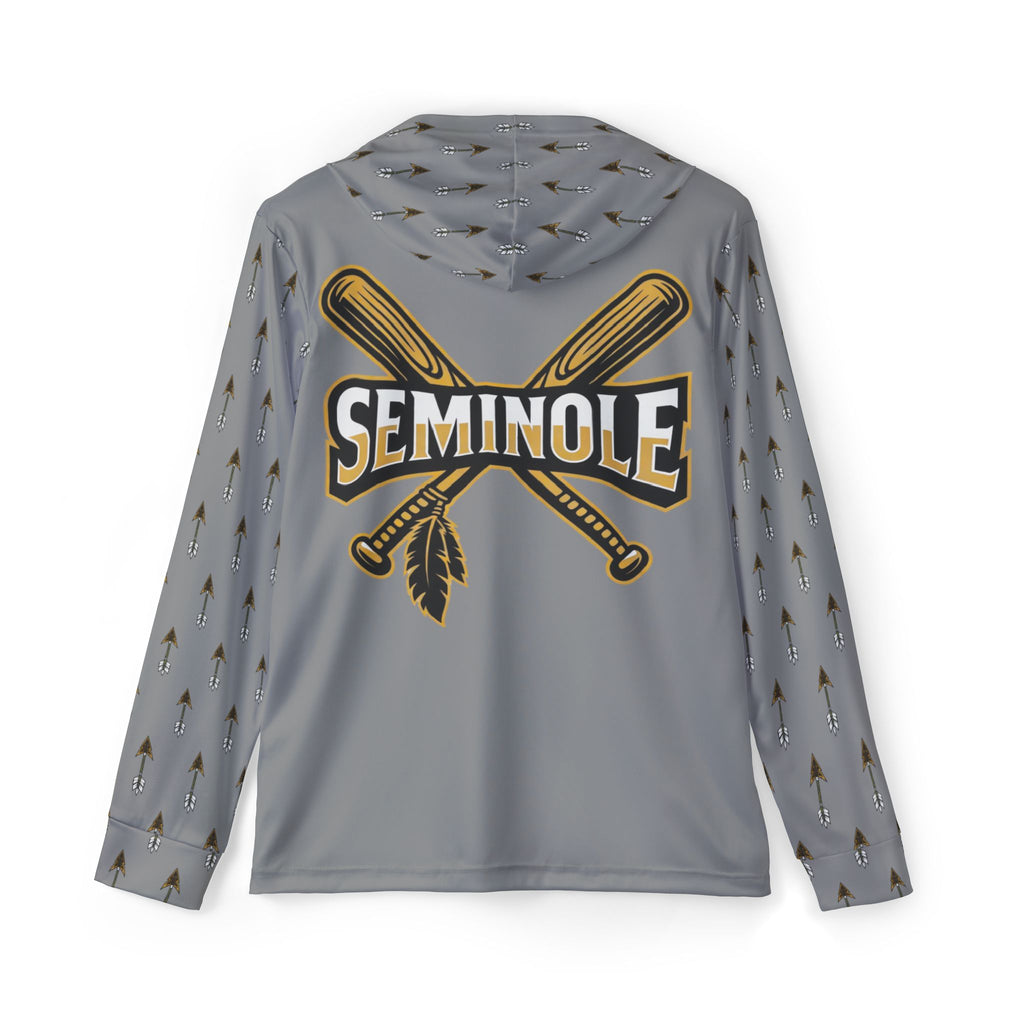 Grey Seminole Baseball Tribe Sports Warmup Hoodie