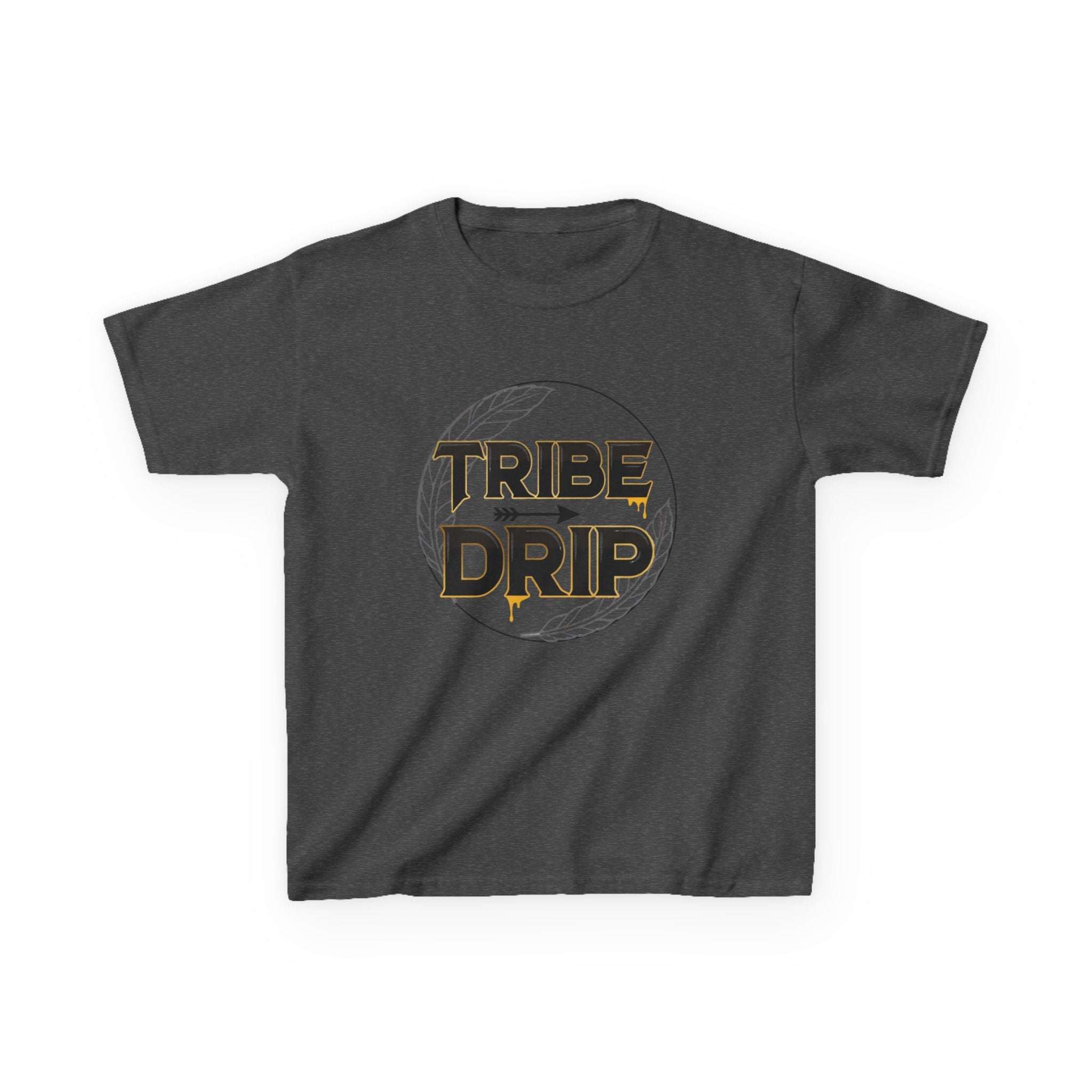 Kids Tee — "Tribe Drip" Graphic Shirt (Tribal Laurel Circle)